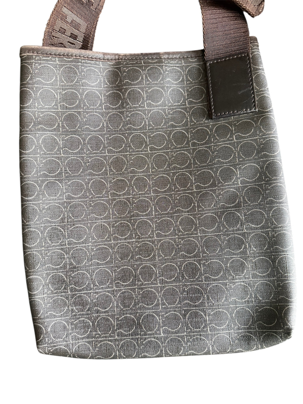 Salvatore Ferragamo PVC Crossbody Bag Brown