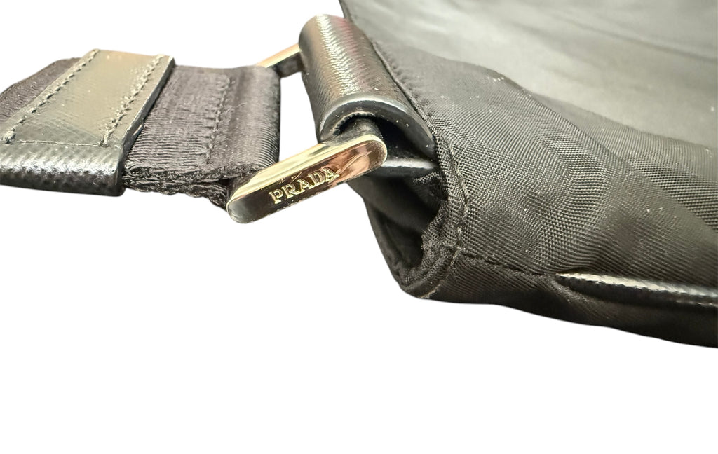 Prada Tessuto Nylon Crossbody Bag Black