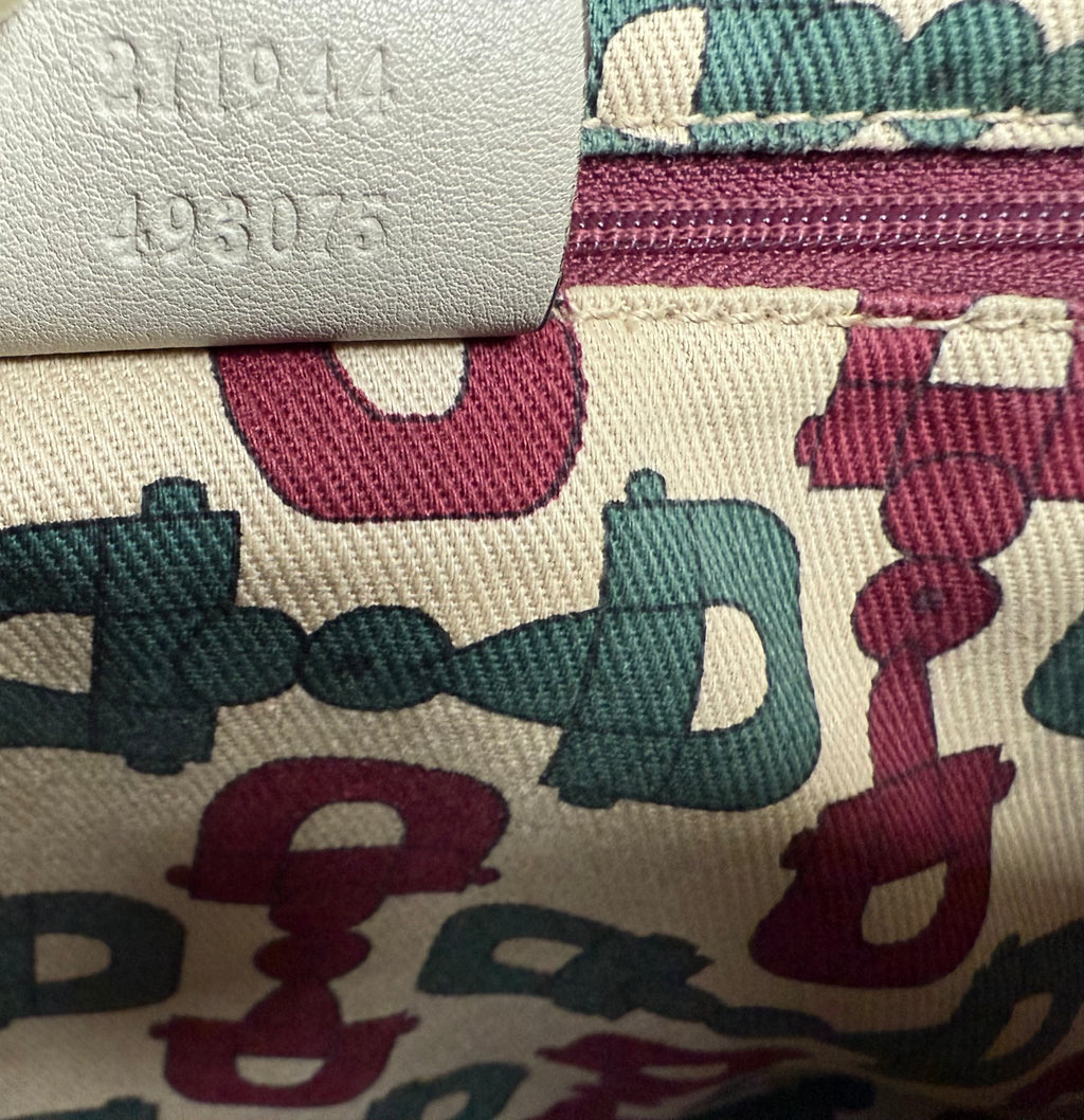 Gucci Sukey GG Ivory Leather Handbag