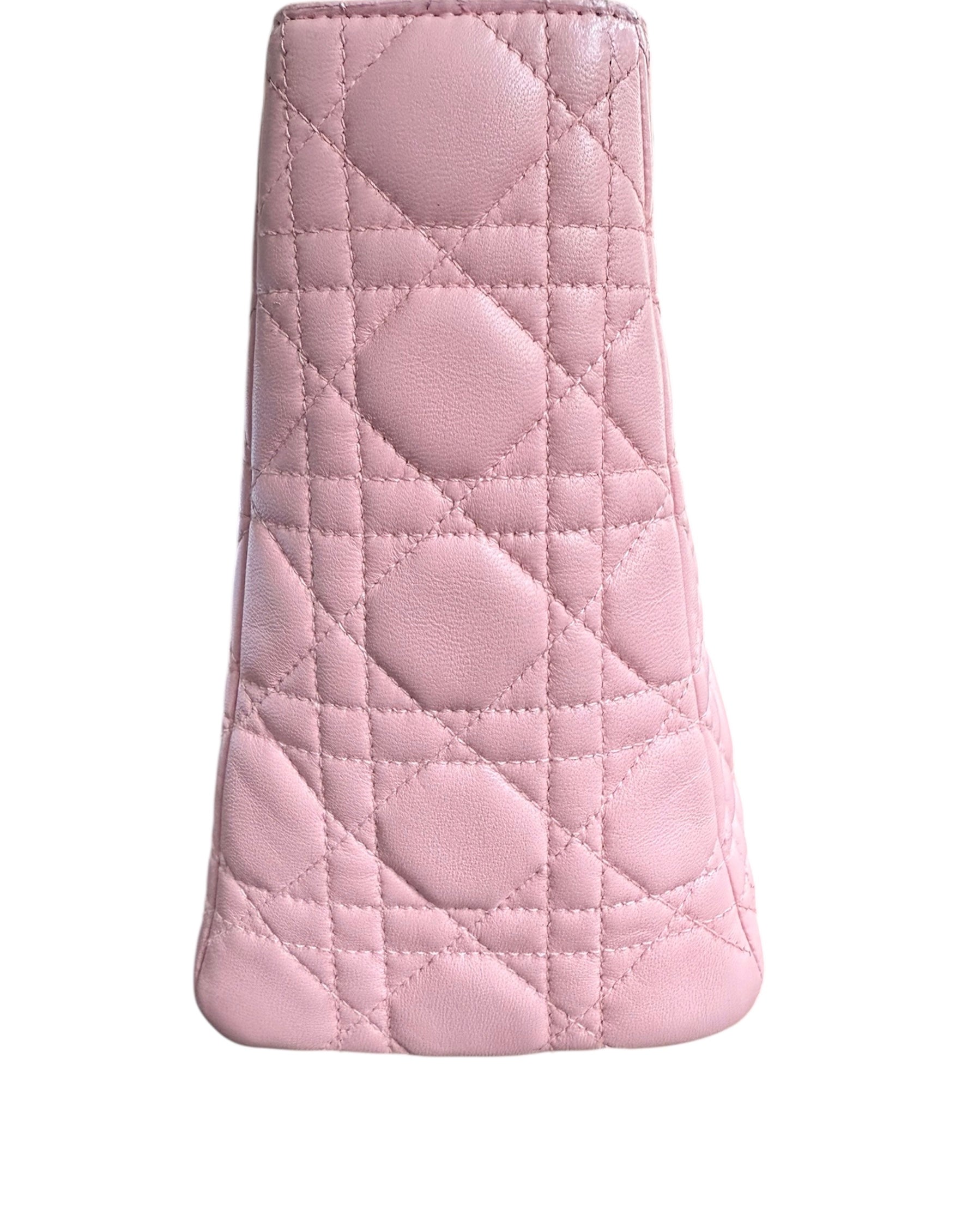 Christian Dior Cannage Lady Lambskin Leather With Shoulder Strap