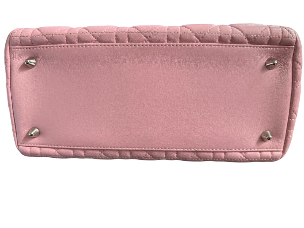 Christian Dior Cannage Lady Lambskin Leather With Shoulder Strap