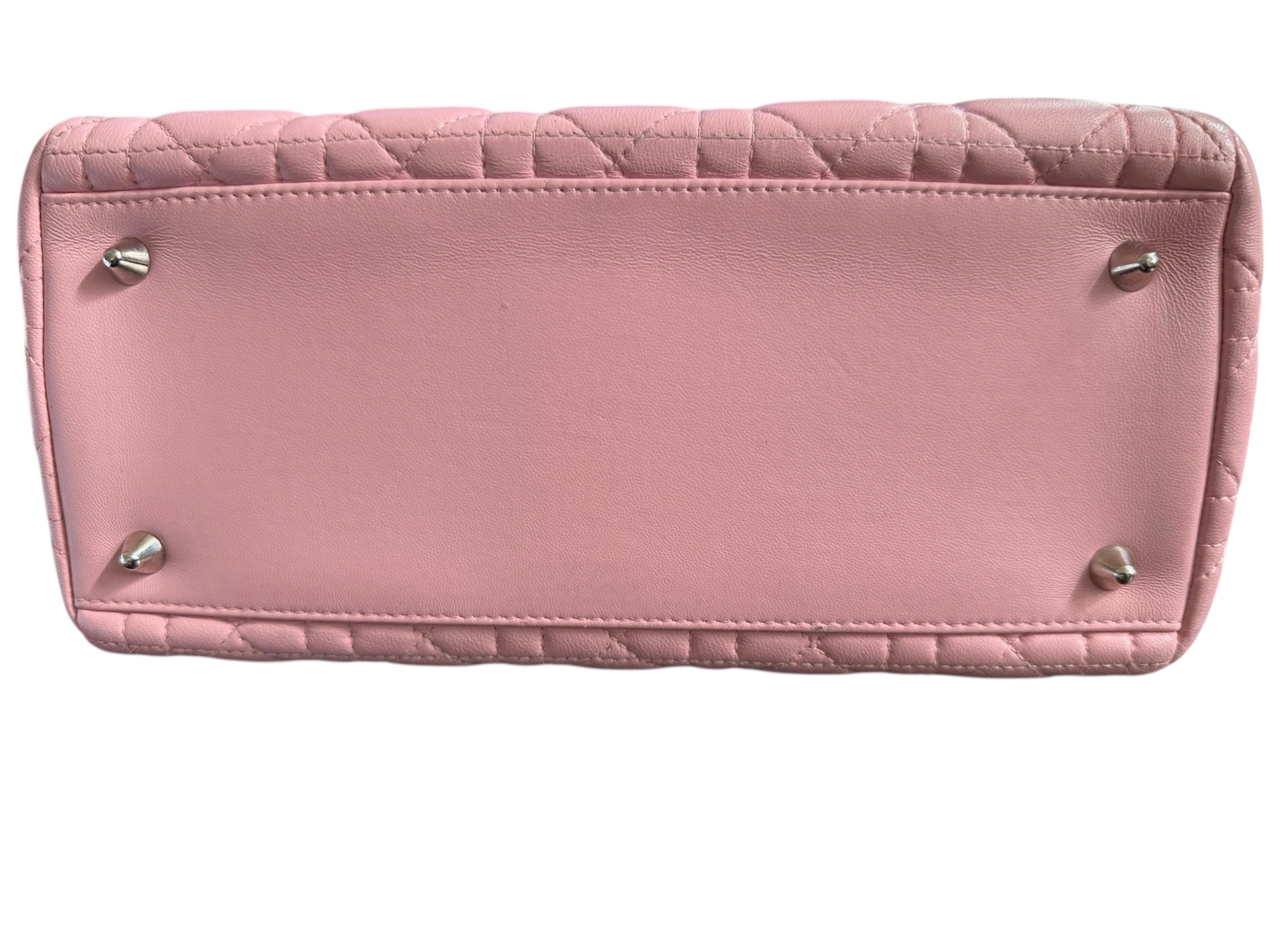 Christian Dior Cannage Lady Lambskin Leather With Shoulder Strap