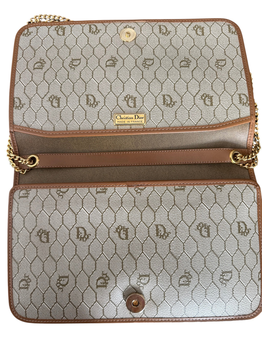 Christian Dior Honeycomb PVC Chain Shoulder Bag