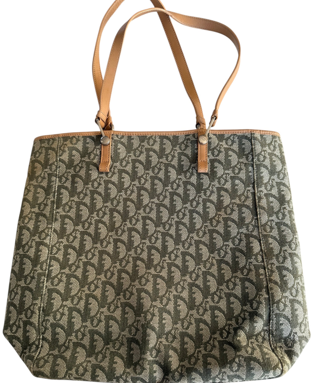 Christian Dior Trotter Green Tote Bag
