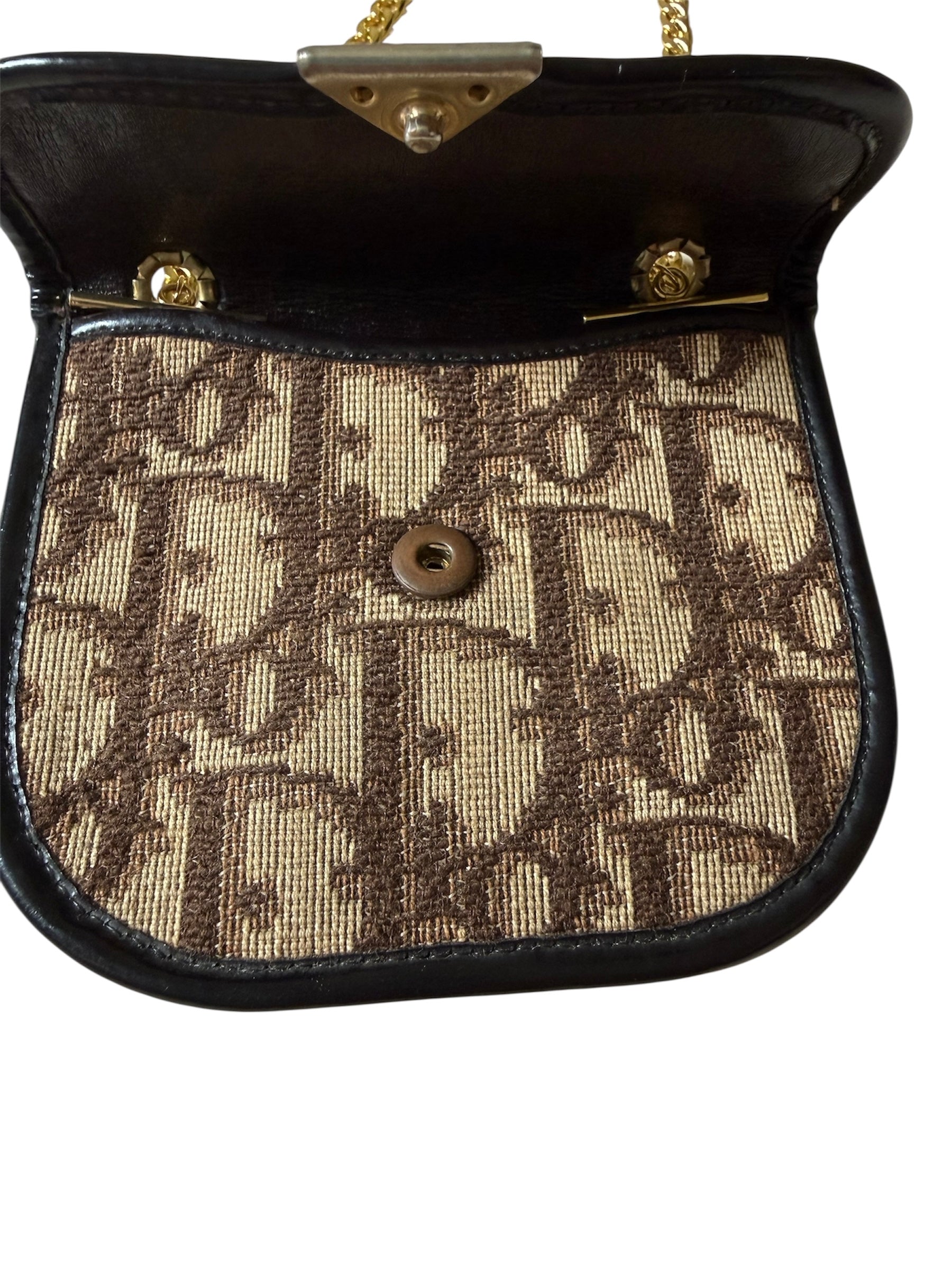 Christian Dior Oblique Canvas Coin Pouch Trotter (turned into mini crossbody)