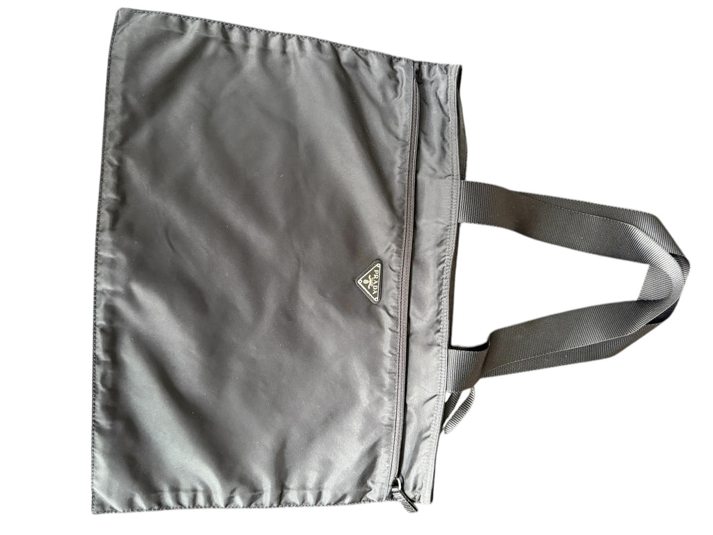 Prada Nylon Shoulder Tote Bag Black