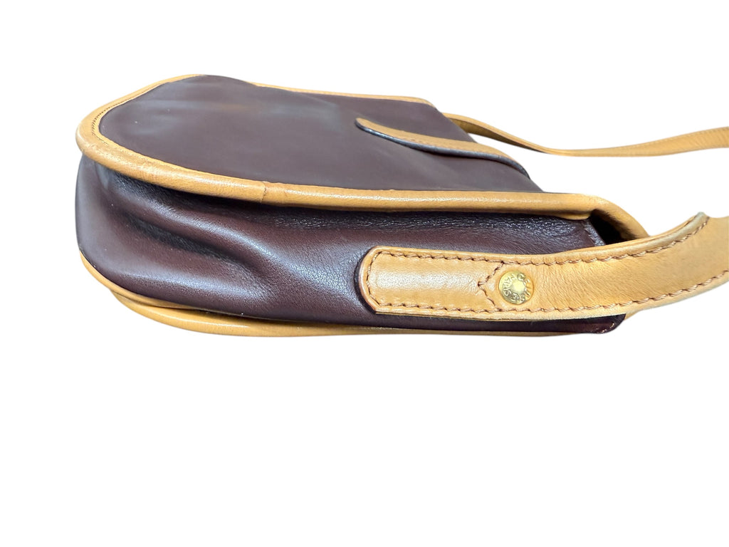 Celine Vintage Brown Leather Crossbody Bag