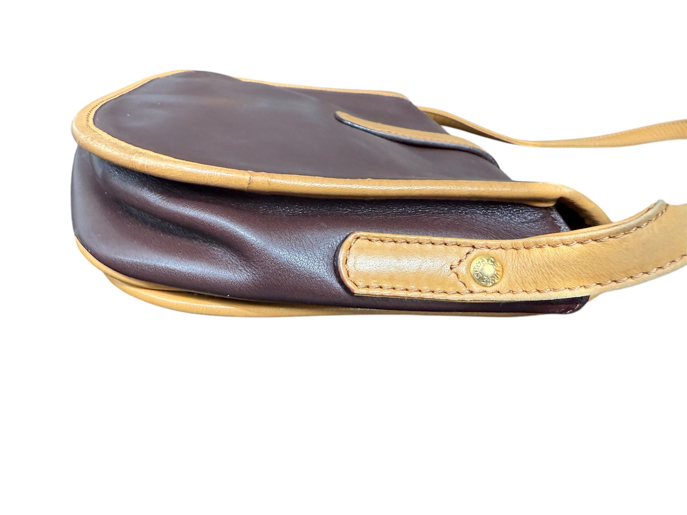 Celine Vintage Brown Leather Crossbody Bag