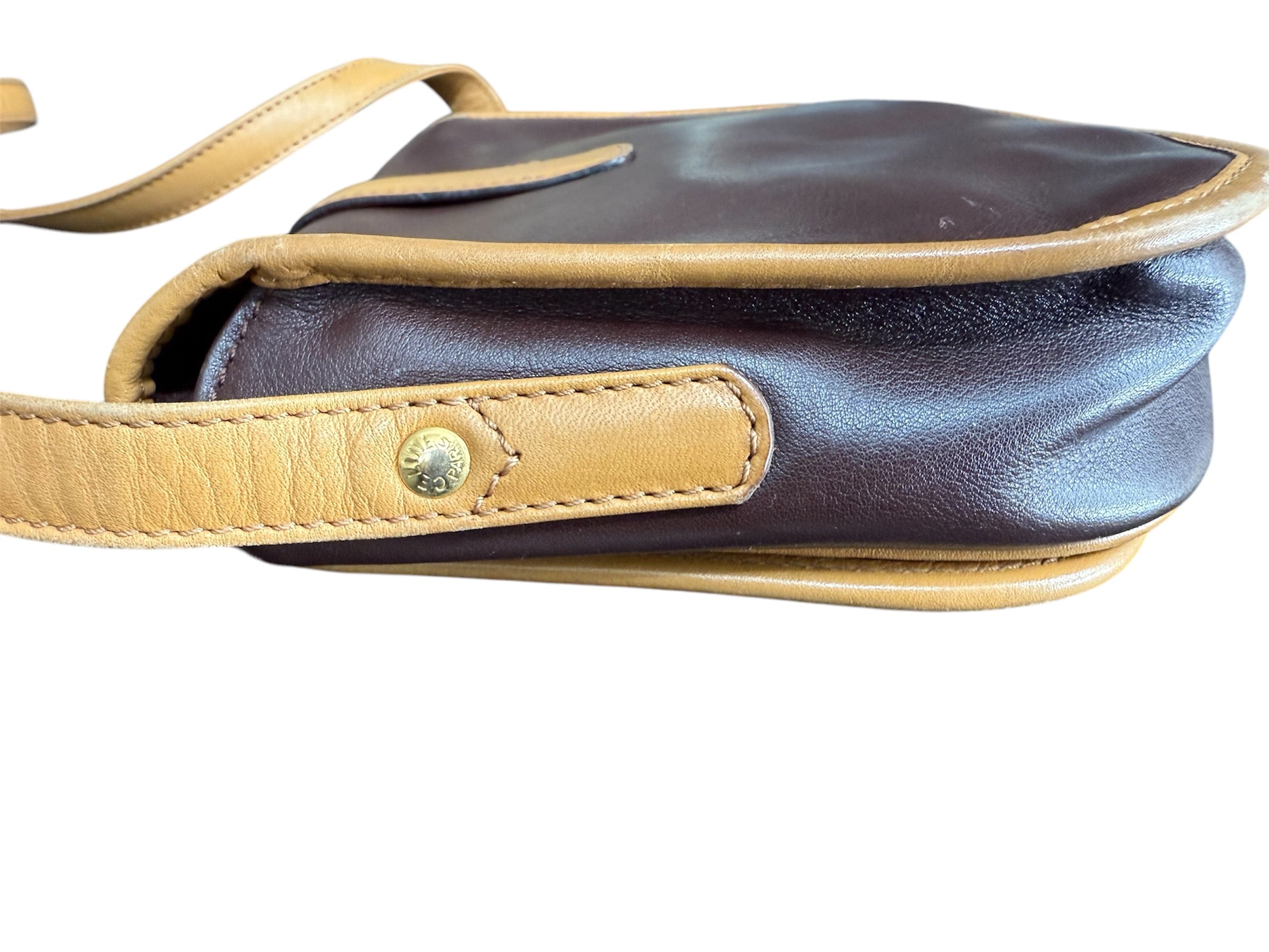 Celine Vintage Brown Leather Crossbody Bag