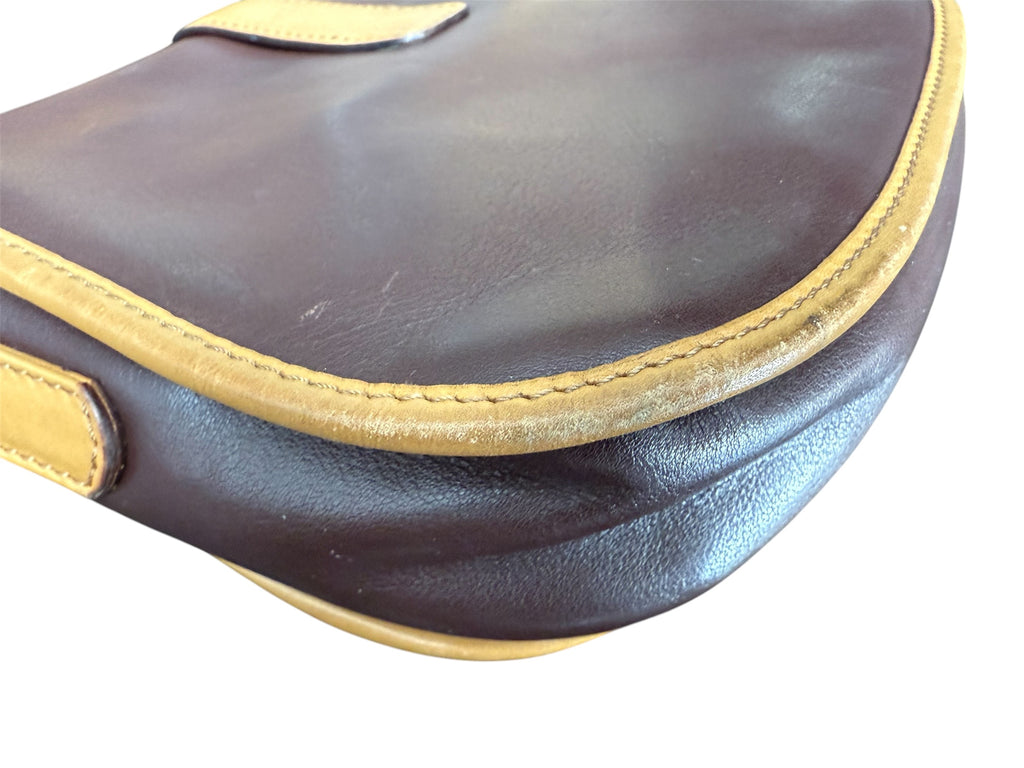 Celine Vintage Brown Leather Crossbody Bag