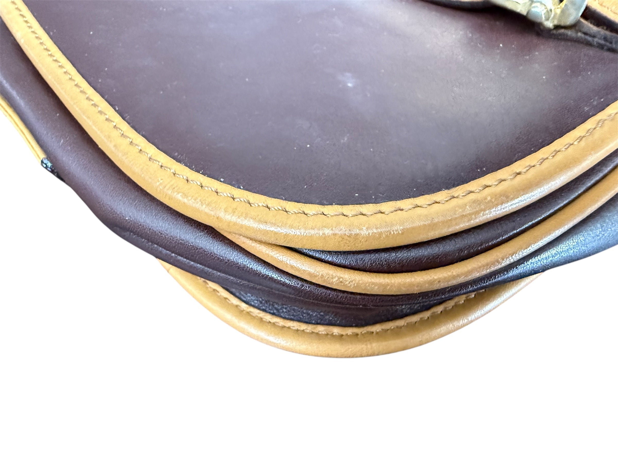 Celine Vintage Brown Leather Crossbody Bag