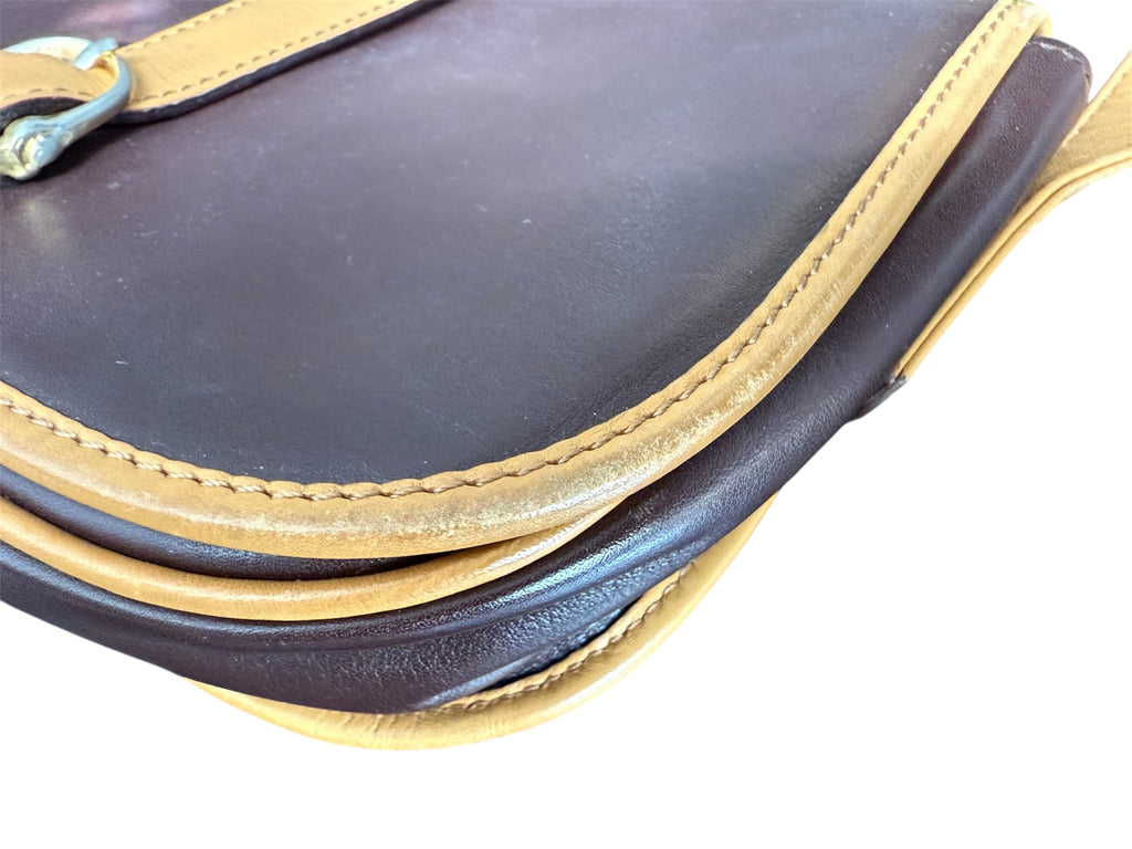 Celine Vintage Brown Leather Crossbody Bag