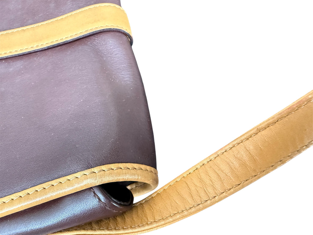 Celine Vintage Brown Leather Crossbody Bag