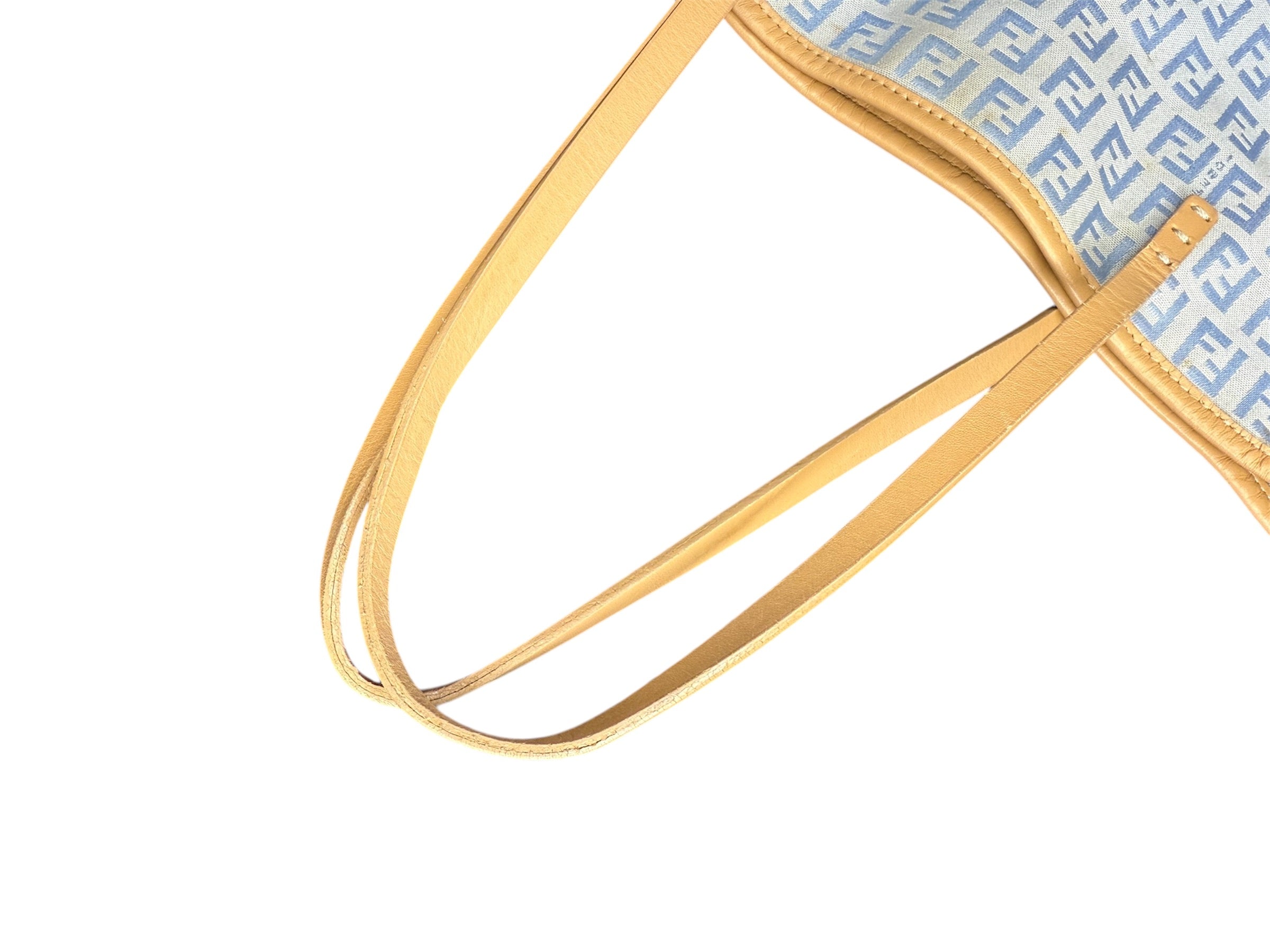 Fendi Blue Zucchino Tote Bag