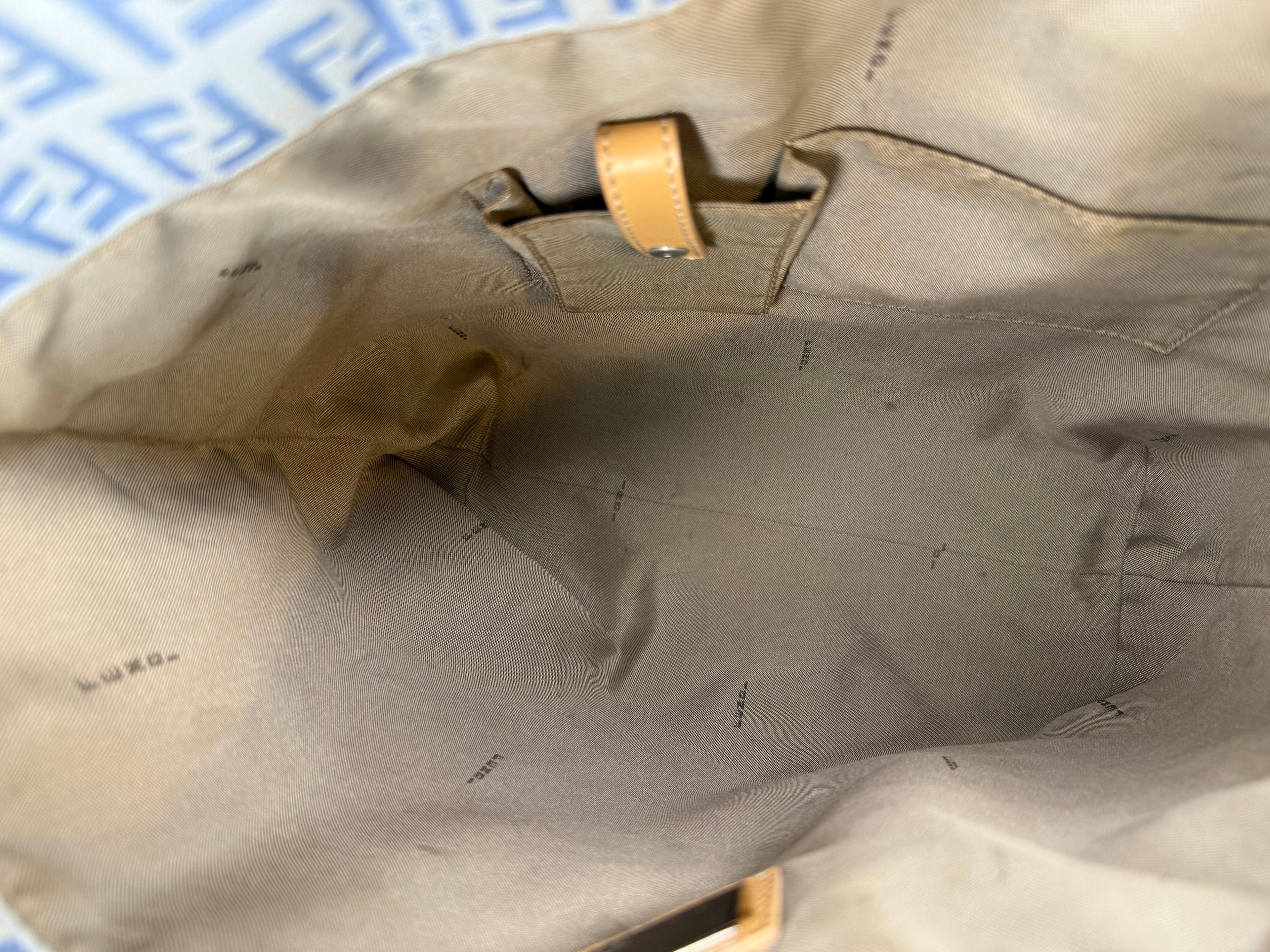 Fendi Blue Zucchino Tote Bag