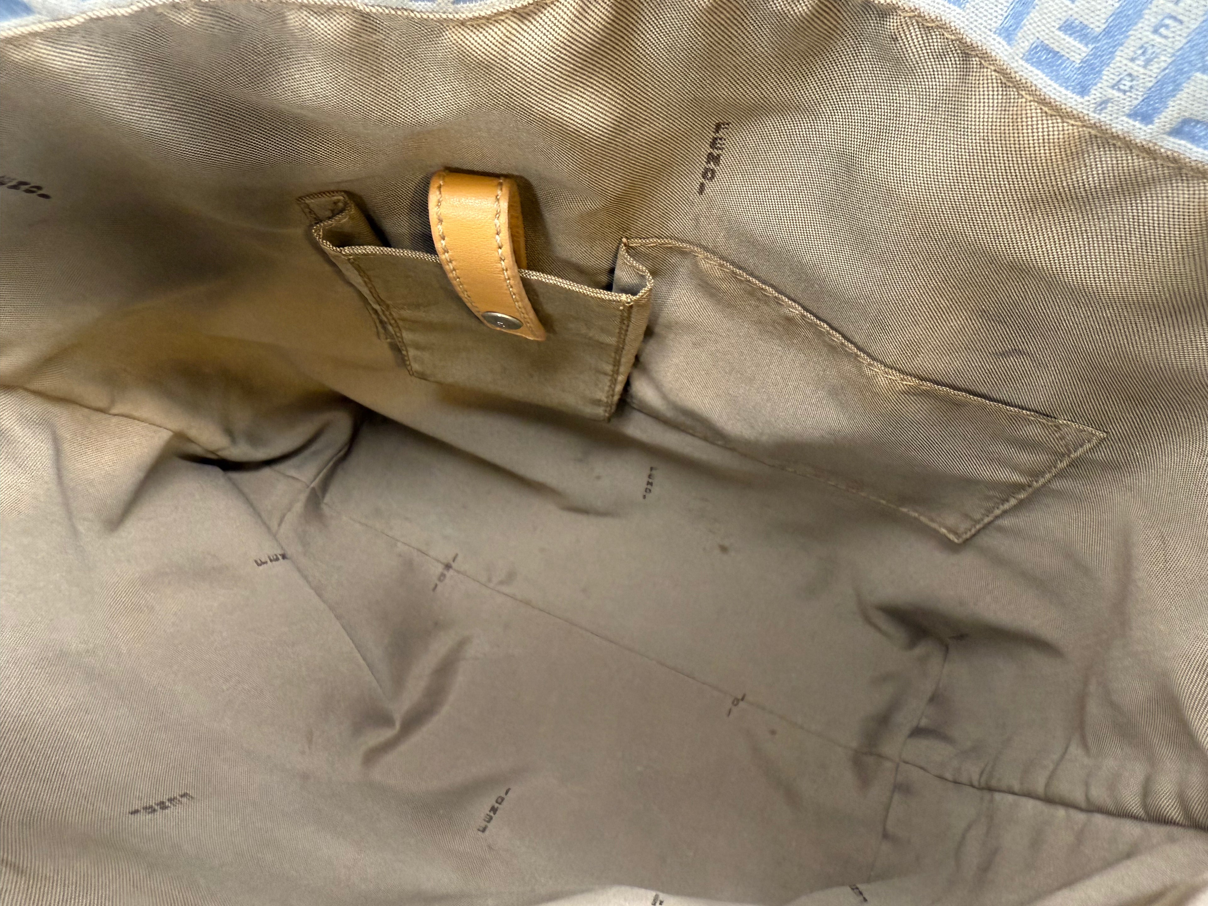 Fendi Blue Zucchino Tote Bag