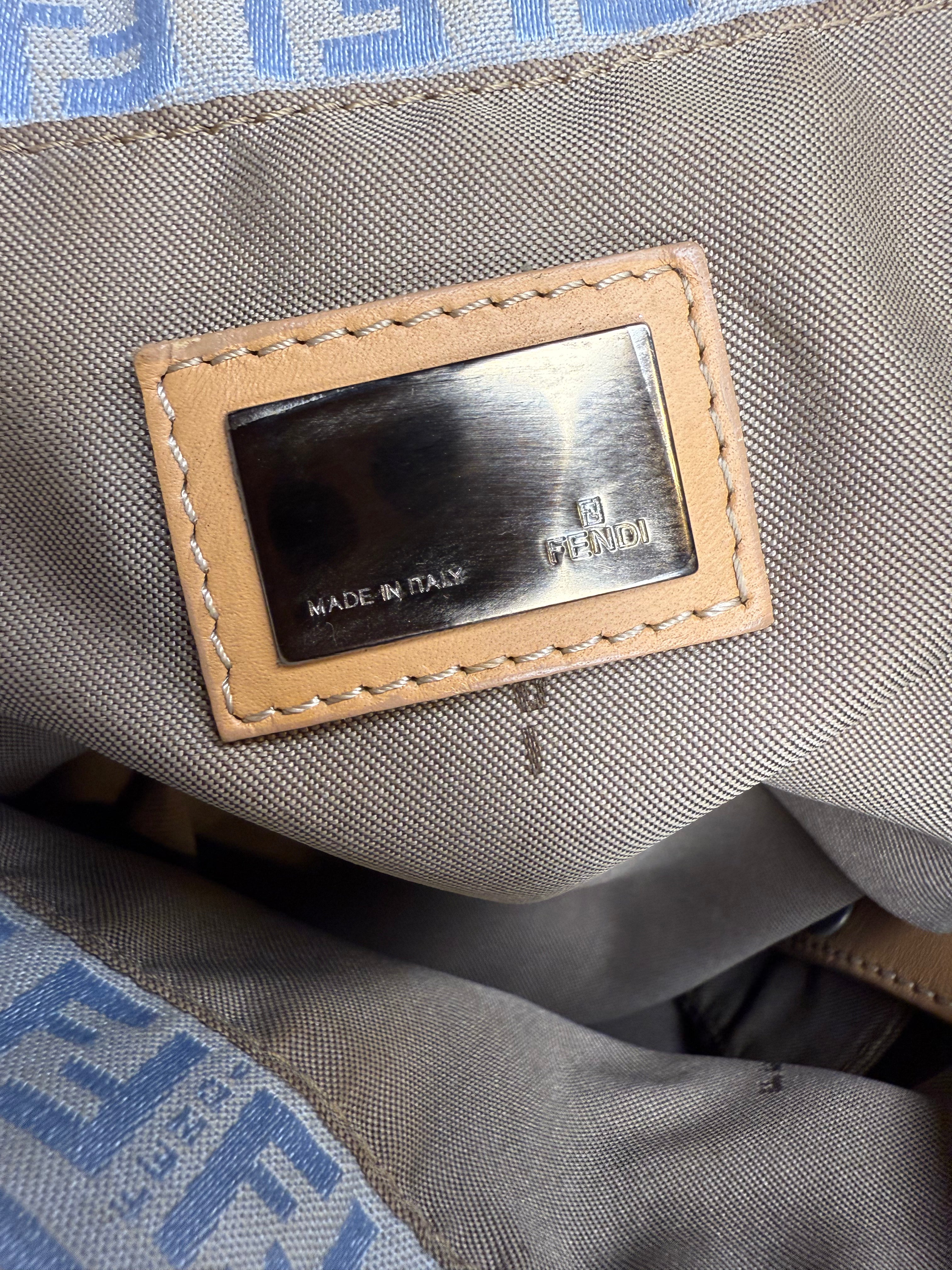 Fendi Blue Zucchino Tote Bag