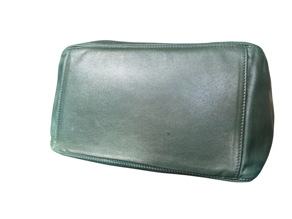 Chanel COCO Mark Lambskin Leather Tassel Fringe Shoulder Bag Green