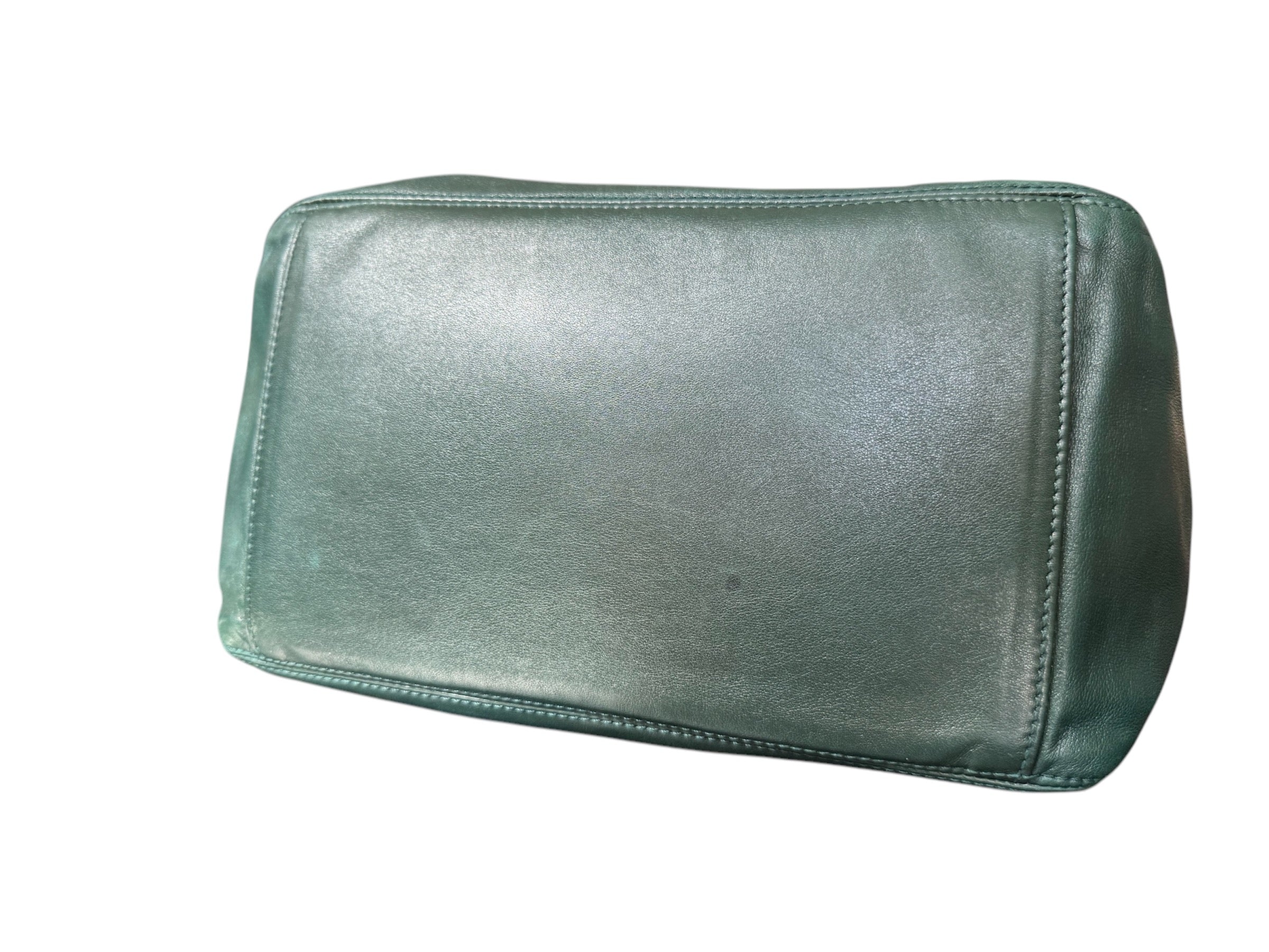 Chanel COCO Mark Lambskin Leather Tassel Fringe Shoulder Bag Green