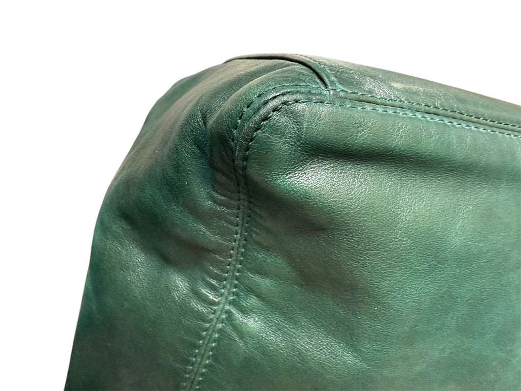 Chanel COCO Mark Lambskin Leather Tassel Fringe Shoulder Bag Green