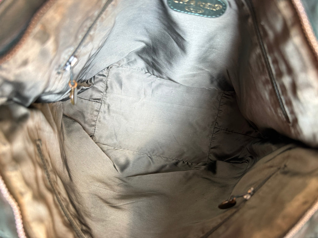 Chanel COCO Mark Lambskin Leather Tassel Fringe Shoulder Bag Green