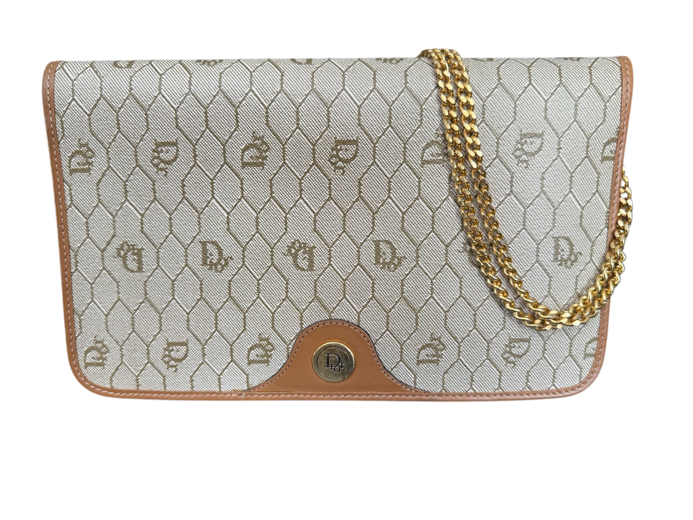 Christian Dior Honeycomb PVC Chain Shoulder Bag