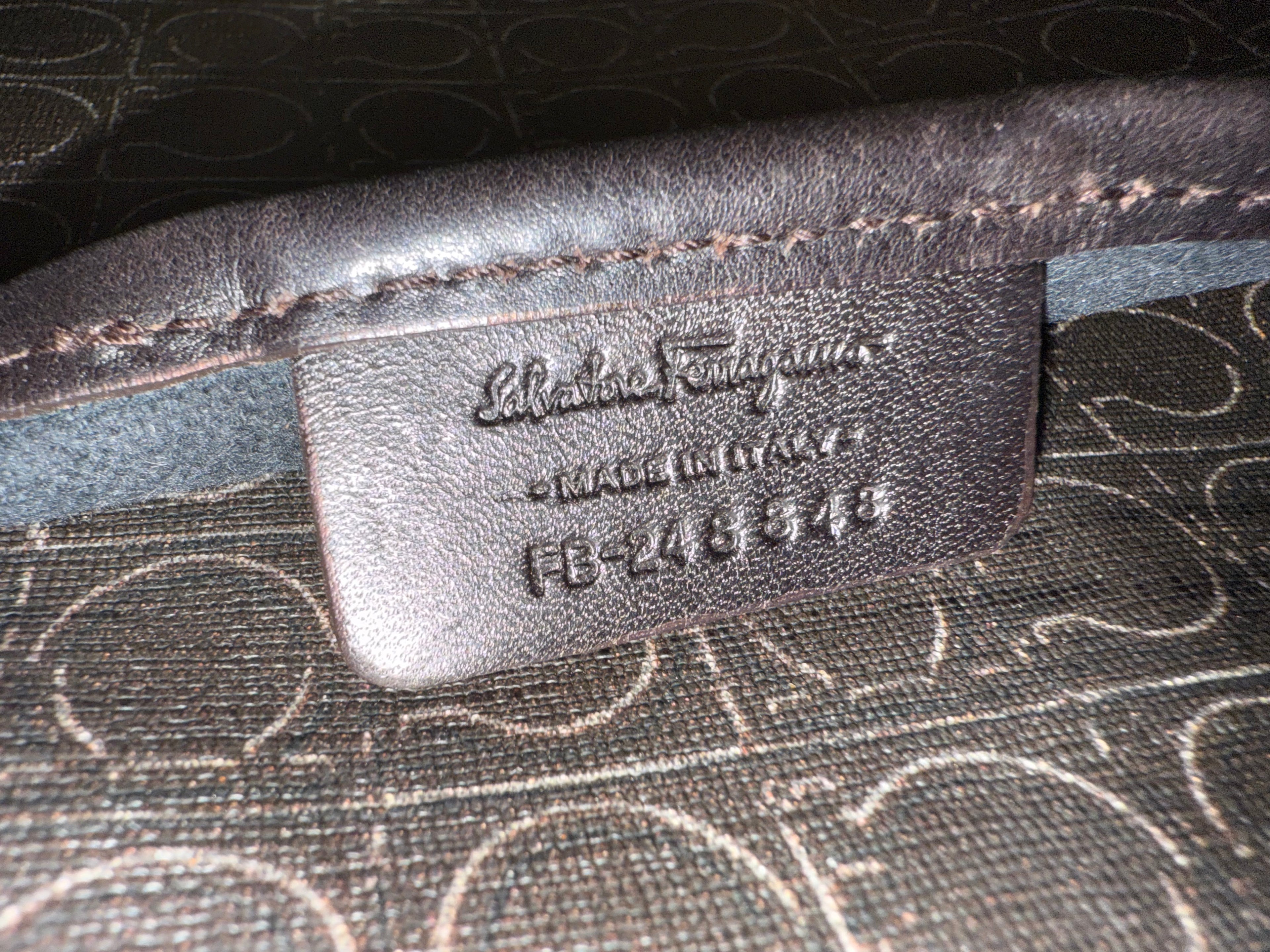 Salvatore Ferragamo PVC Crossbody Bag Brown