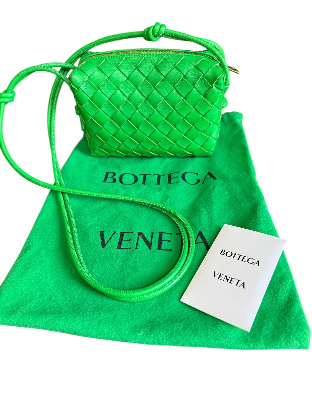 Bottega Veneta Mini Intrecciato Leather Cross-body Bag Green