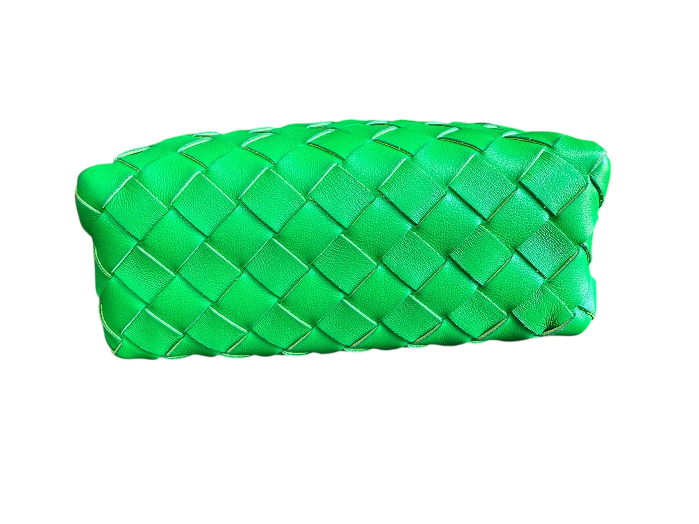 Bottega Veneta Mini Intrecciato Leather Cross-body Bag Green
