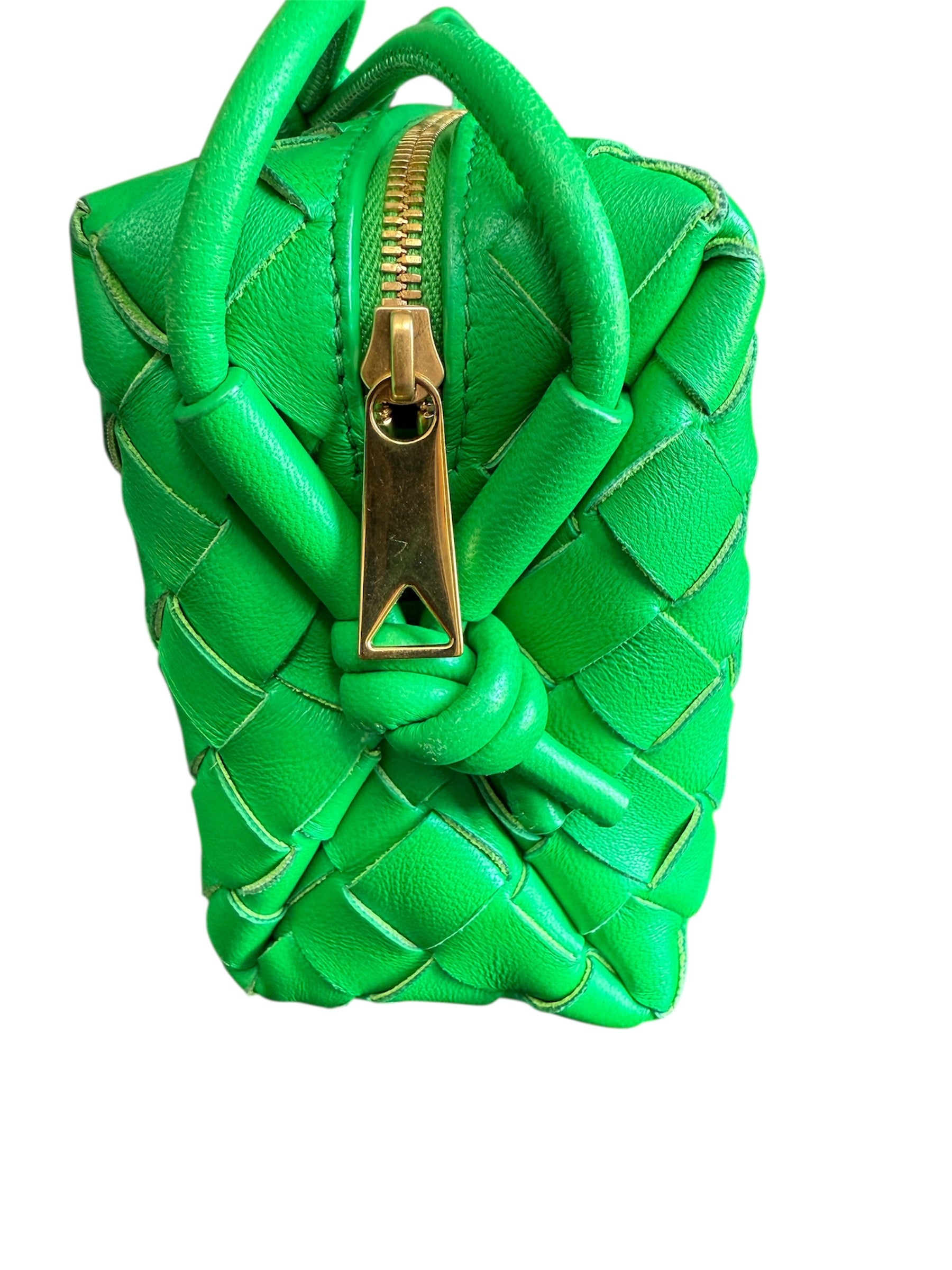 Bottega Veneta Mini Intrecciato Leather Cross-body Bag Green