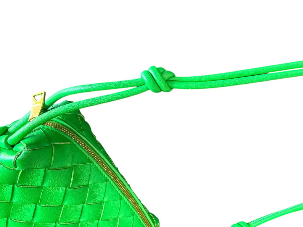 Bottega Veneta Mini Intrecciato Leather Cross-body Bag Green