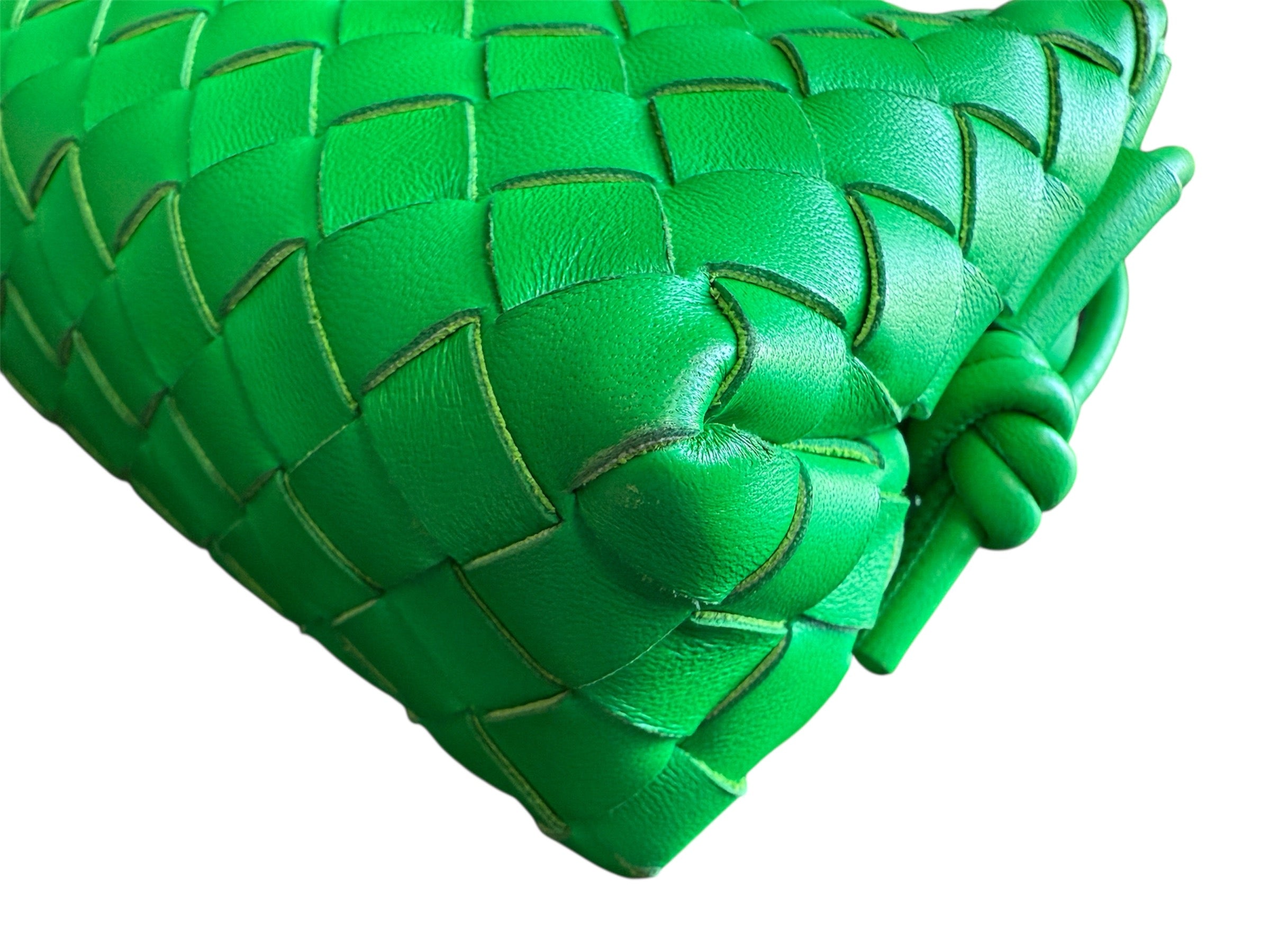 Bottega Veneta Mini Intrecciato Leather Cross-body Bag Green