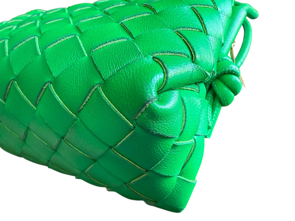 Bottega Veneta Mini Intrecciato Leather Cross-body Bag Green