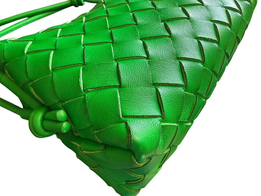 Bottega Veneta Mini Intrecciato Leather Cross-body Bag Green
