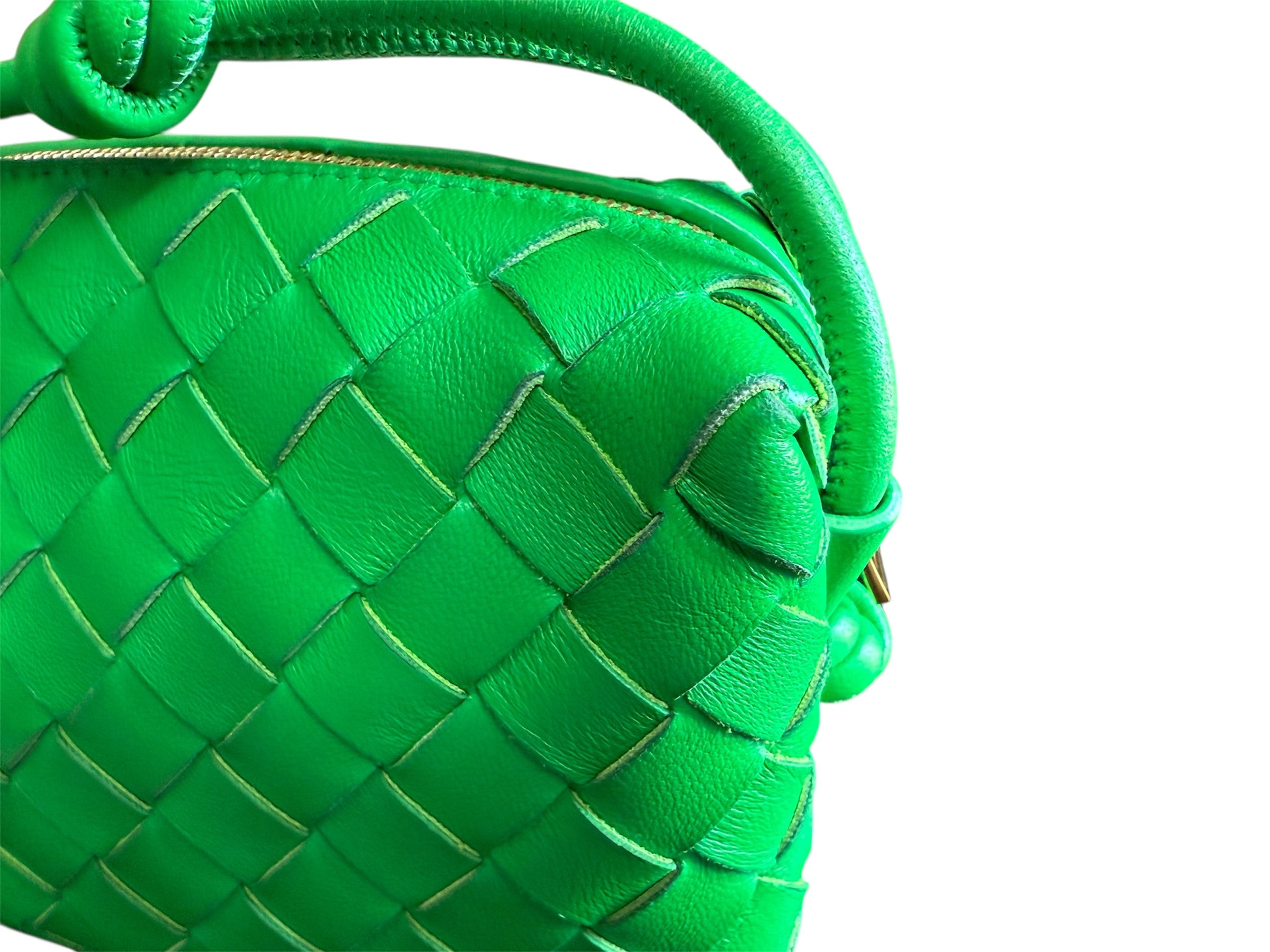Bottega Veneta Mini Intrecciato Leather Cross-body Bag Green
