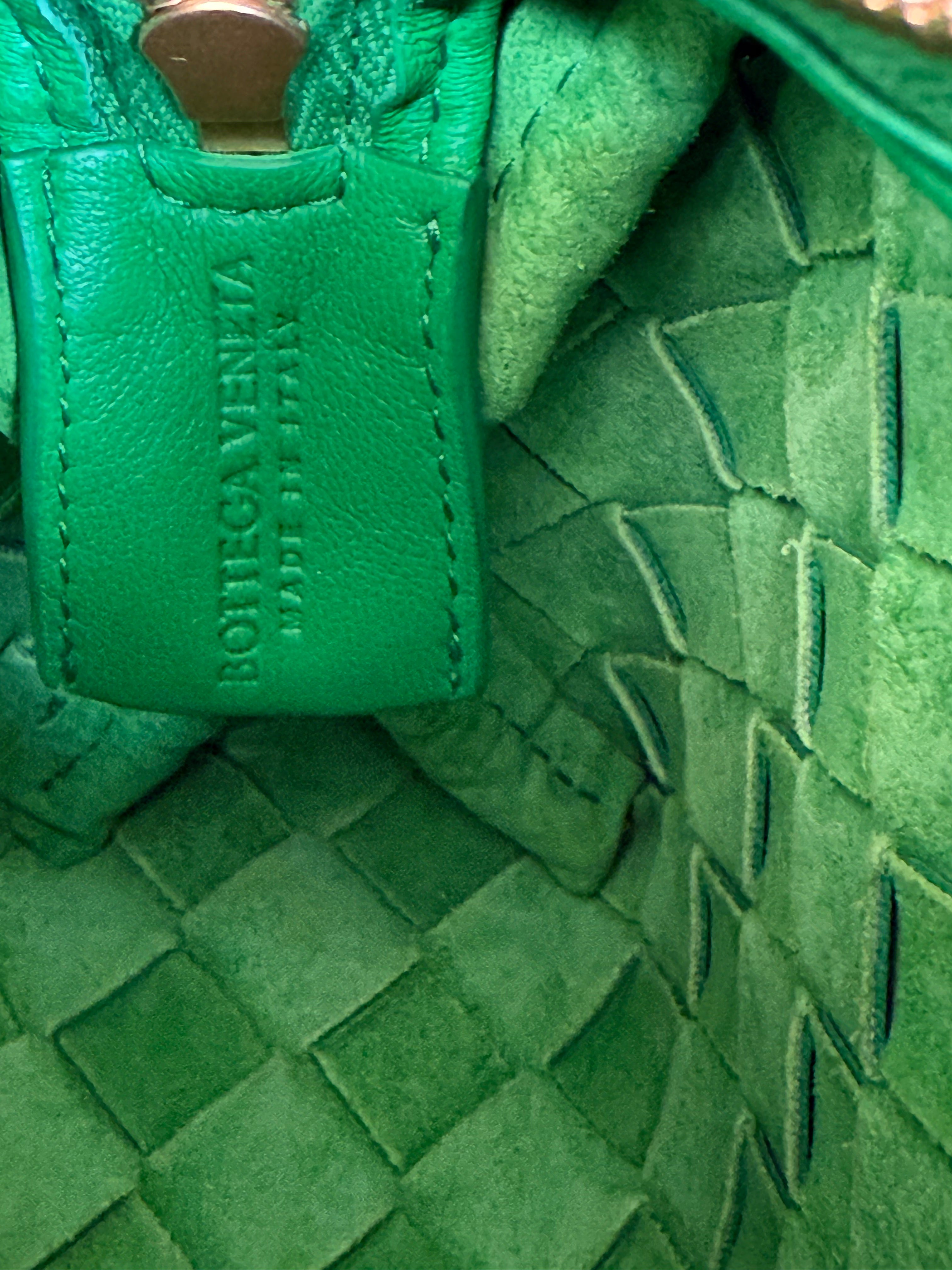 Bottega Veneta Mini Intrecciato Leather Cross-body Bag Green