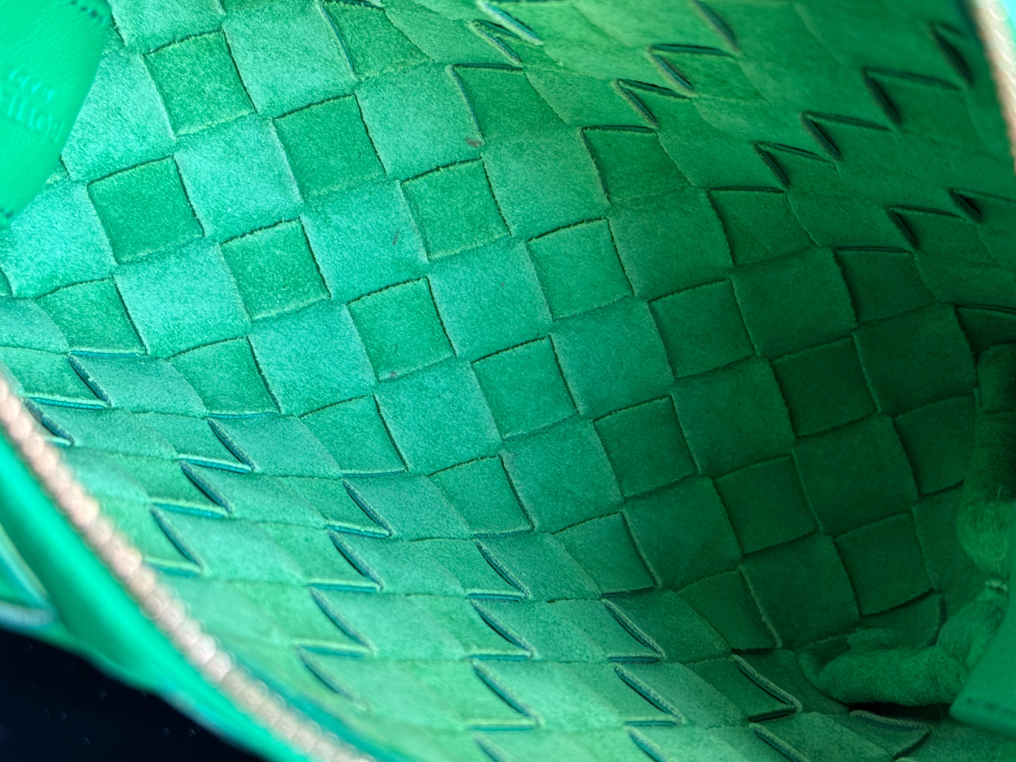 Bottega Veneta Mini Intrecciato Leather Cross-body Bag Green