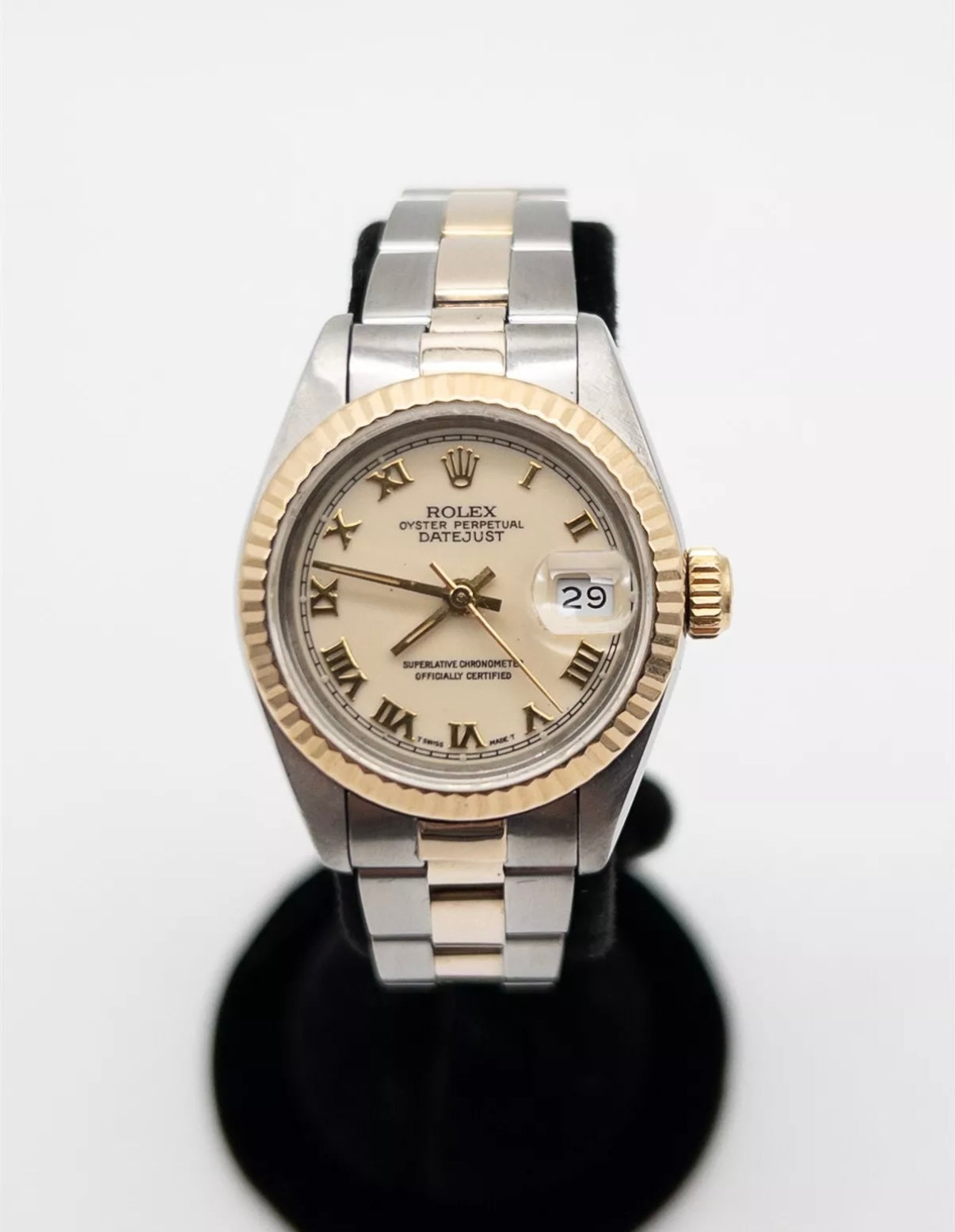Rolex Datejust 26mm Ladies Stainless Steel and 18k Yellow Gold With Boxes and Papers