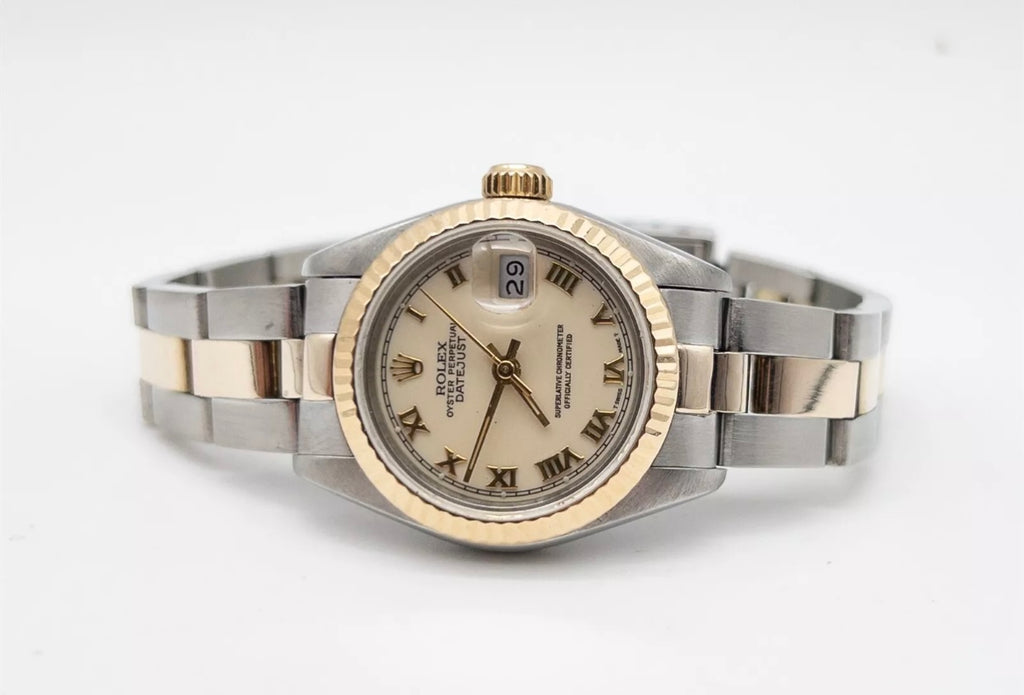 Rolex Datejust 26mm Ladies Stainless Steel and 18k Yellow Gold With Boxes and Papers