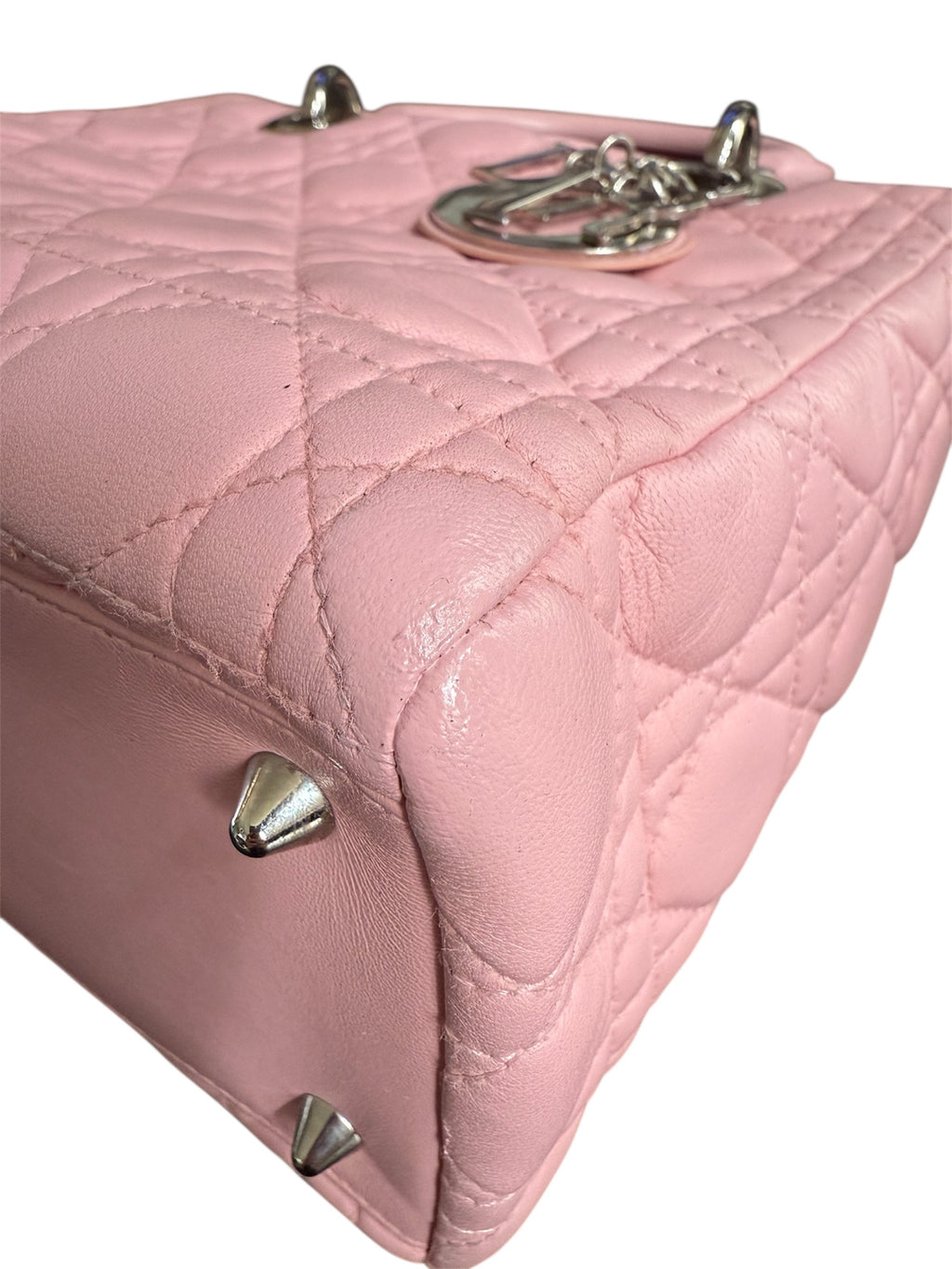 Christian Dior Cannage Lady Lambskin Leather With Shoulder Strap