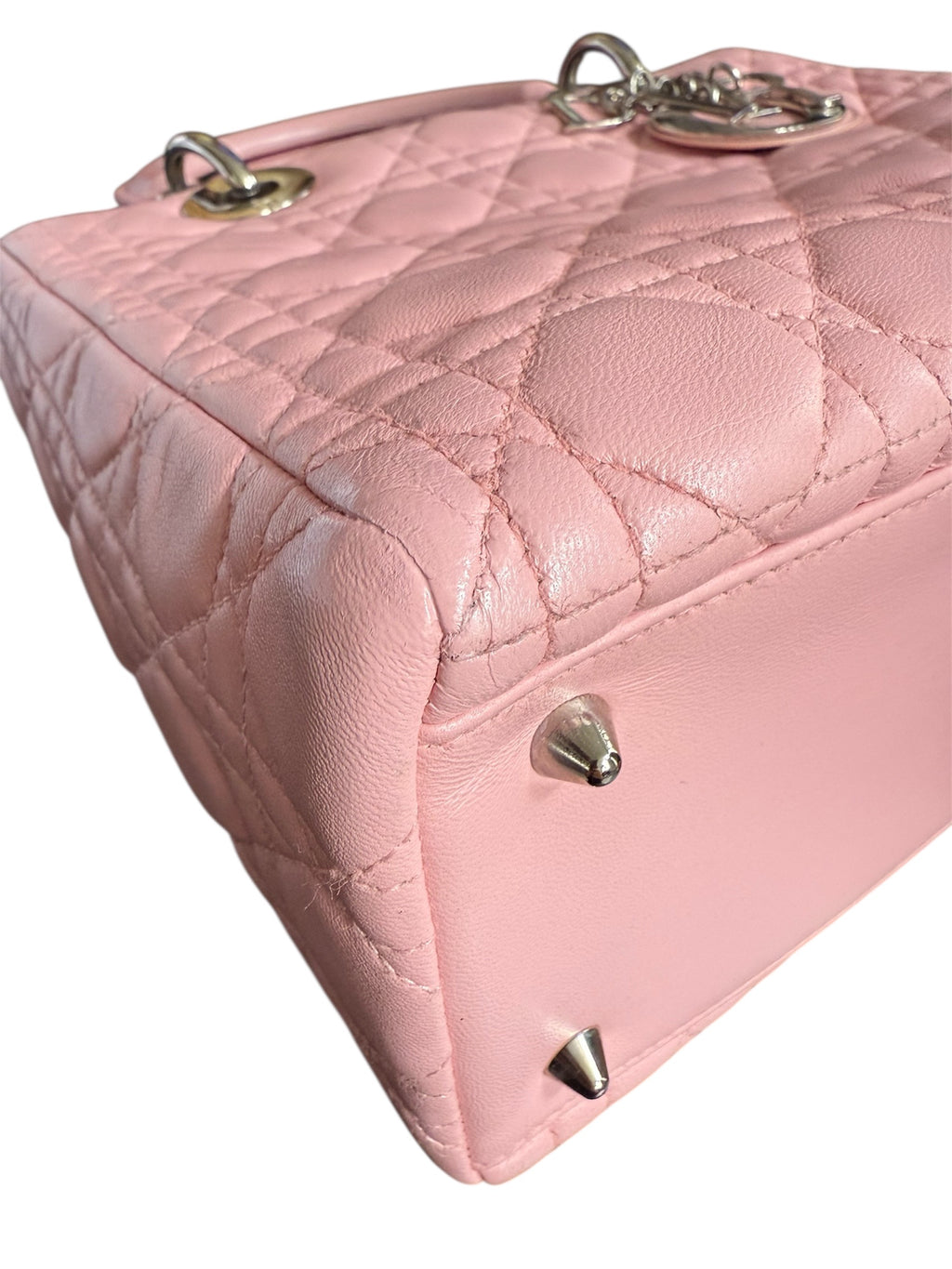 Christian Dior Cannage Lady Lambskin Leather With Shoulder Strap