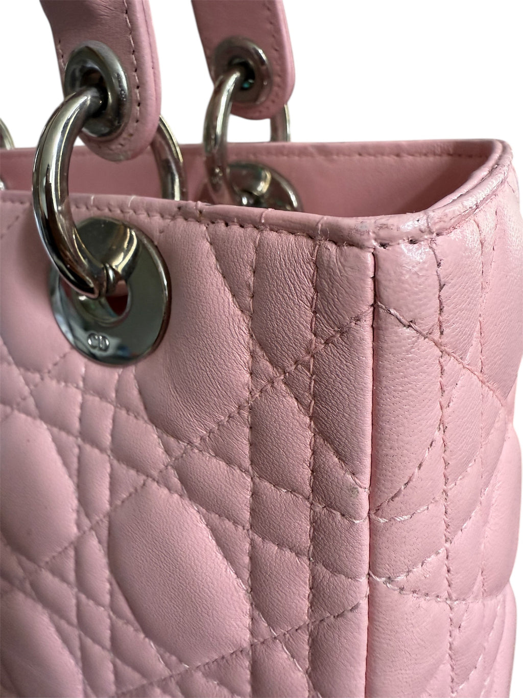 Christian Dior Cannage Lady Lambskin Leather With Shoulder Strap