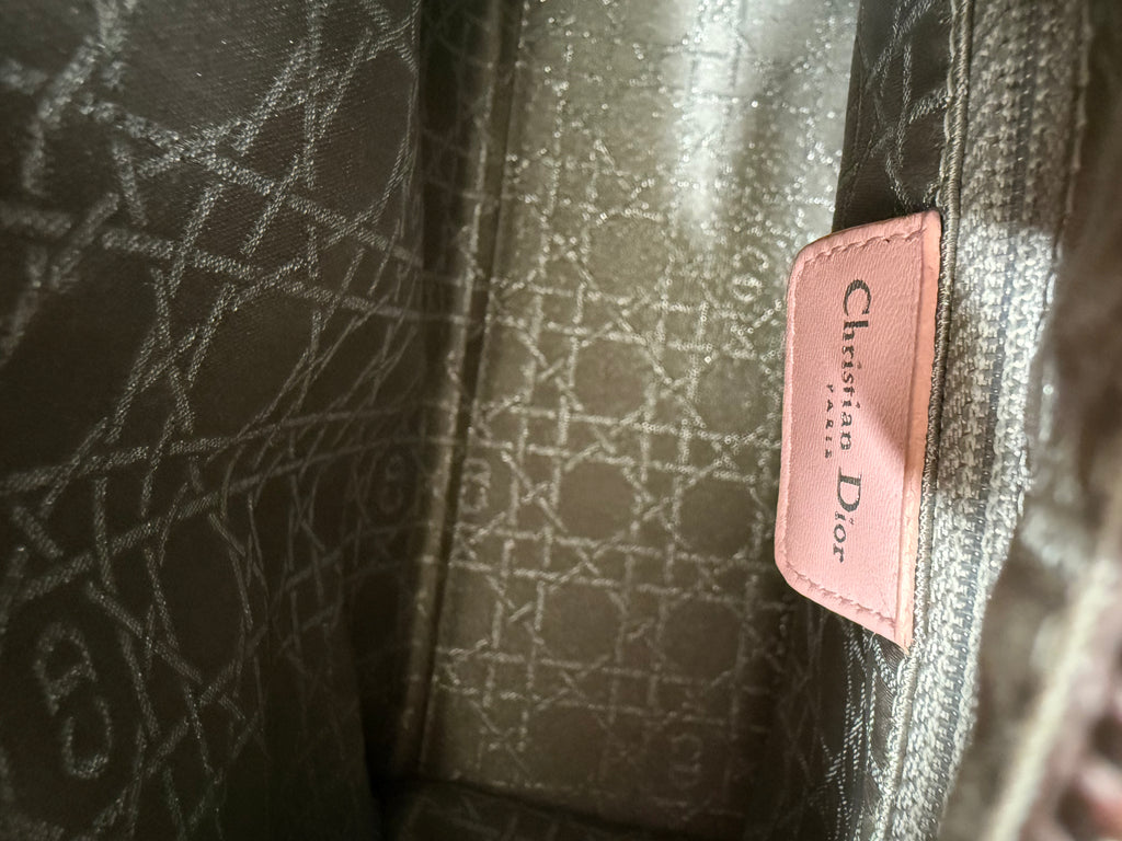 Christian Dior Cannage Lady Lambskin Leather With Shoulder Strap