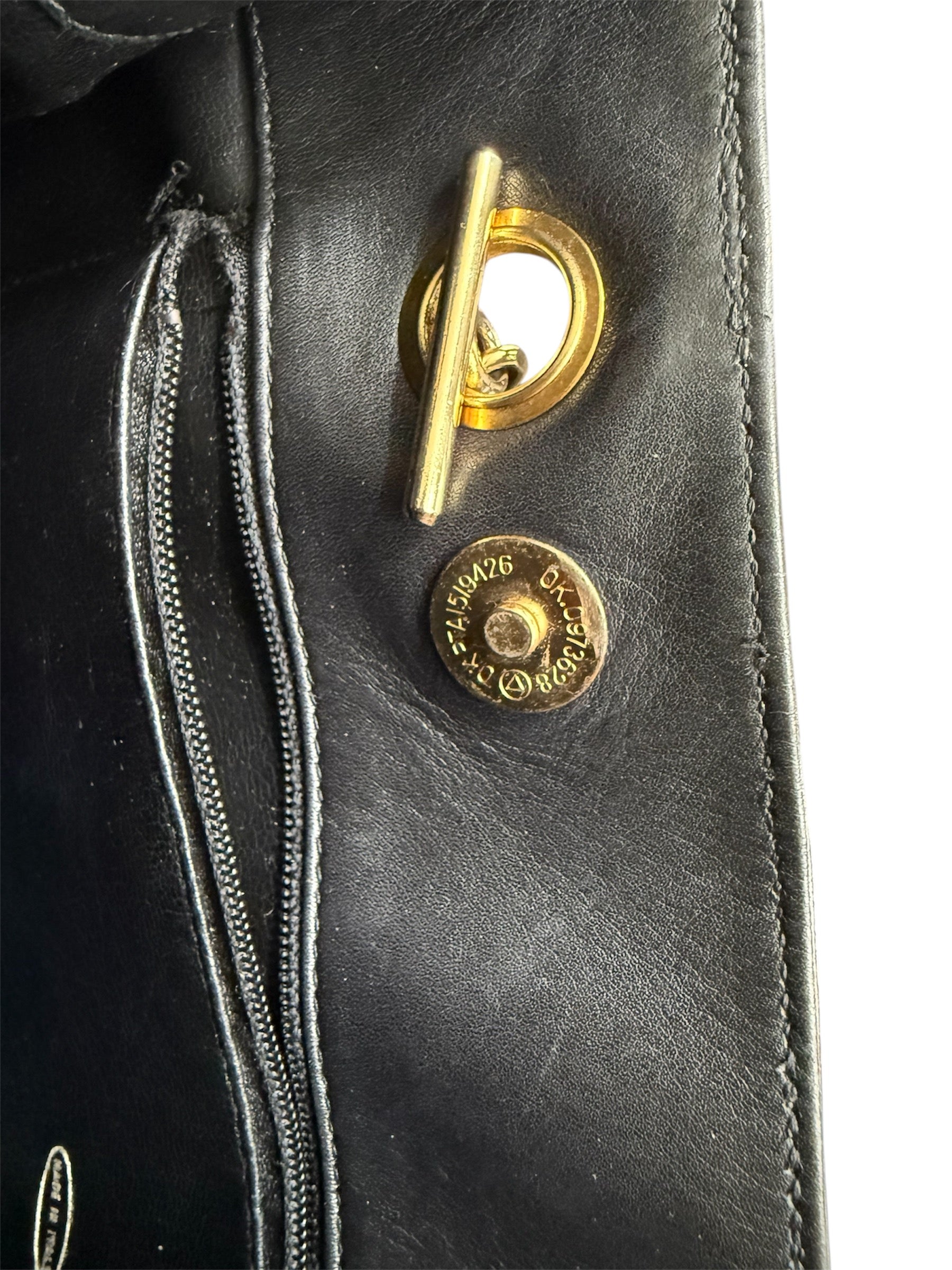 Chanel Vintage Black Lambskin Quilted Tote