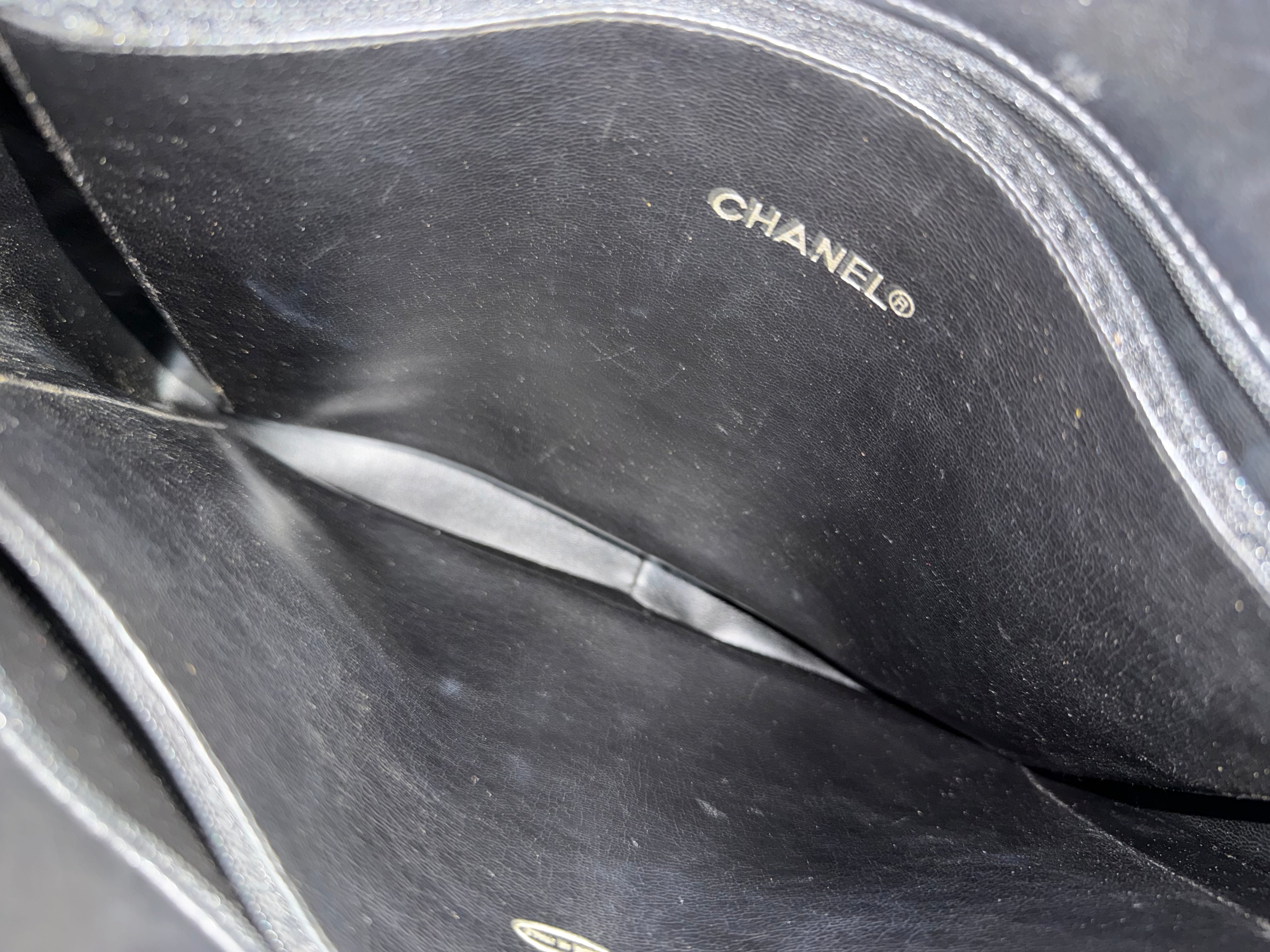 Chanel Vintage Black Lambskin Quilted Tote