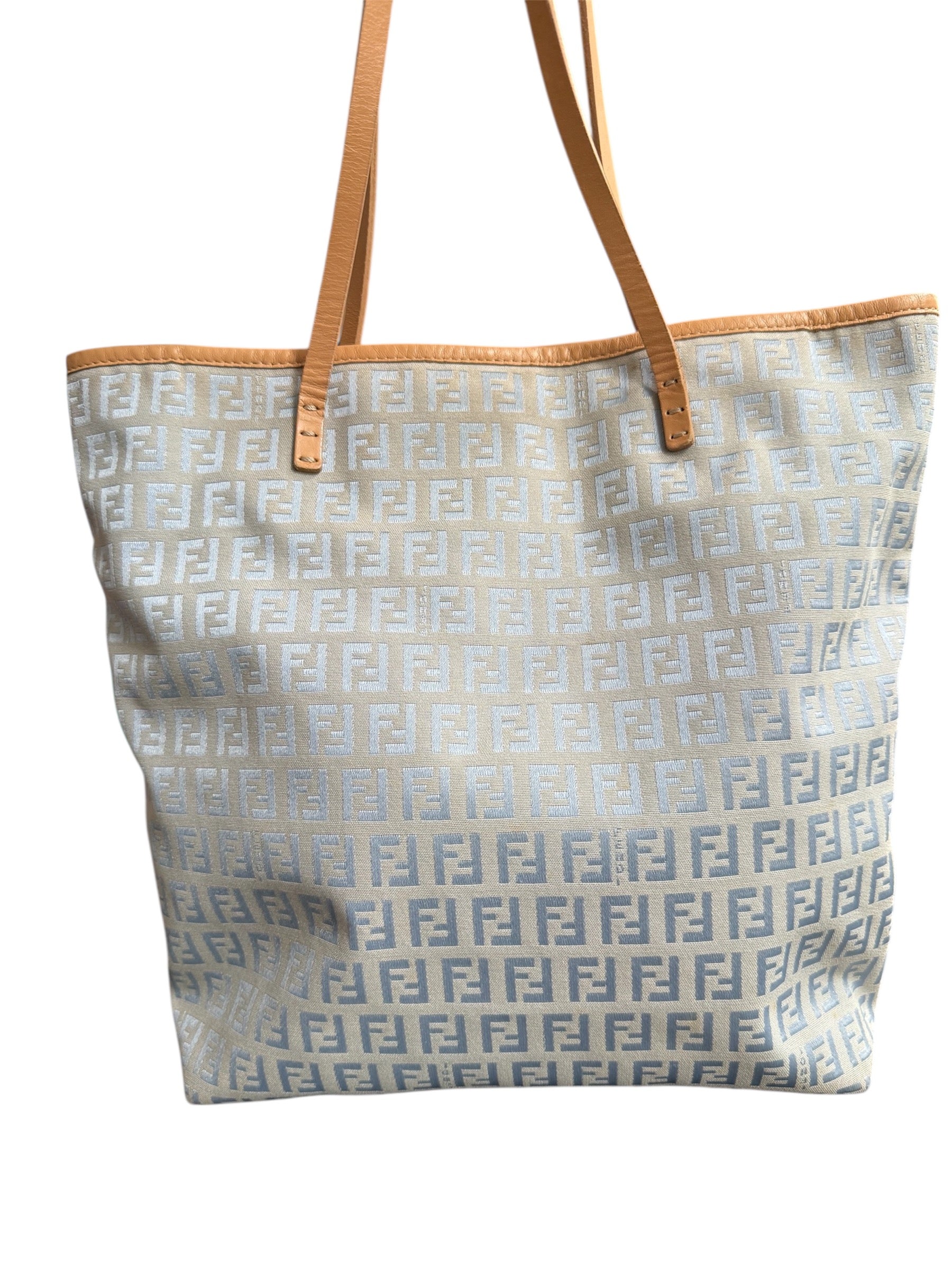 Fendi Blue Zucchino Tote Bag