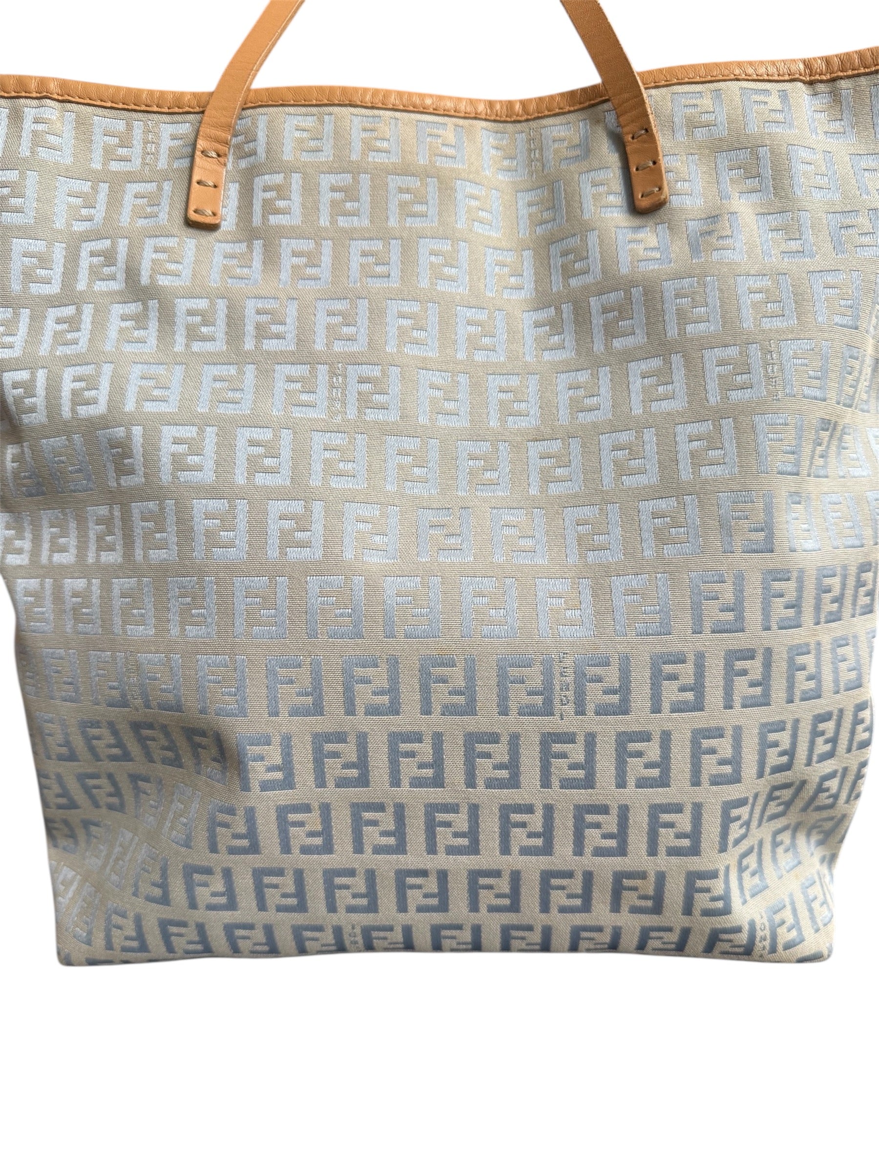 Fendi Blue Zucchino Tote Bag