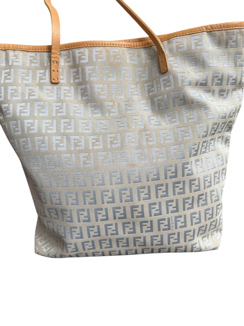 Fendi Blue Zucchino Tote Bag