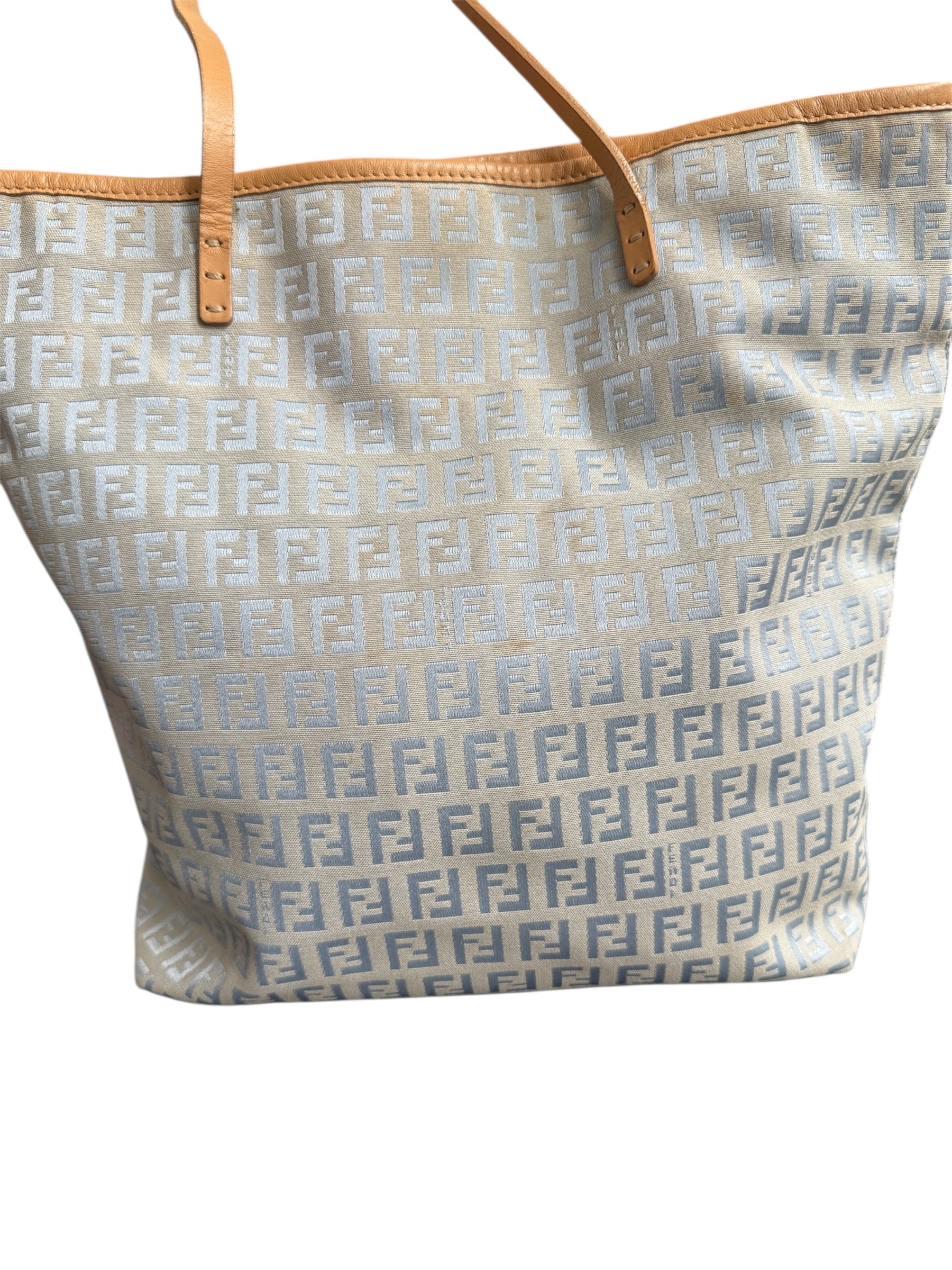 Fendi Blue Zucchino Tote Bag