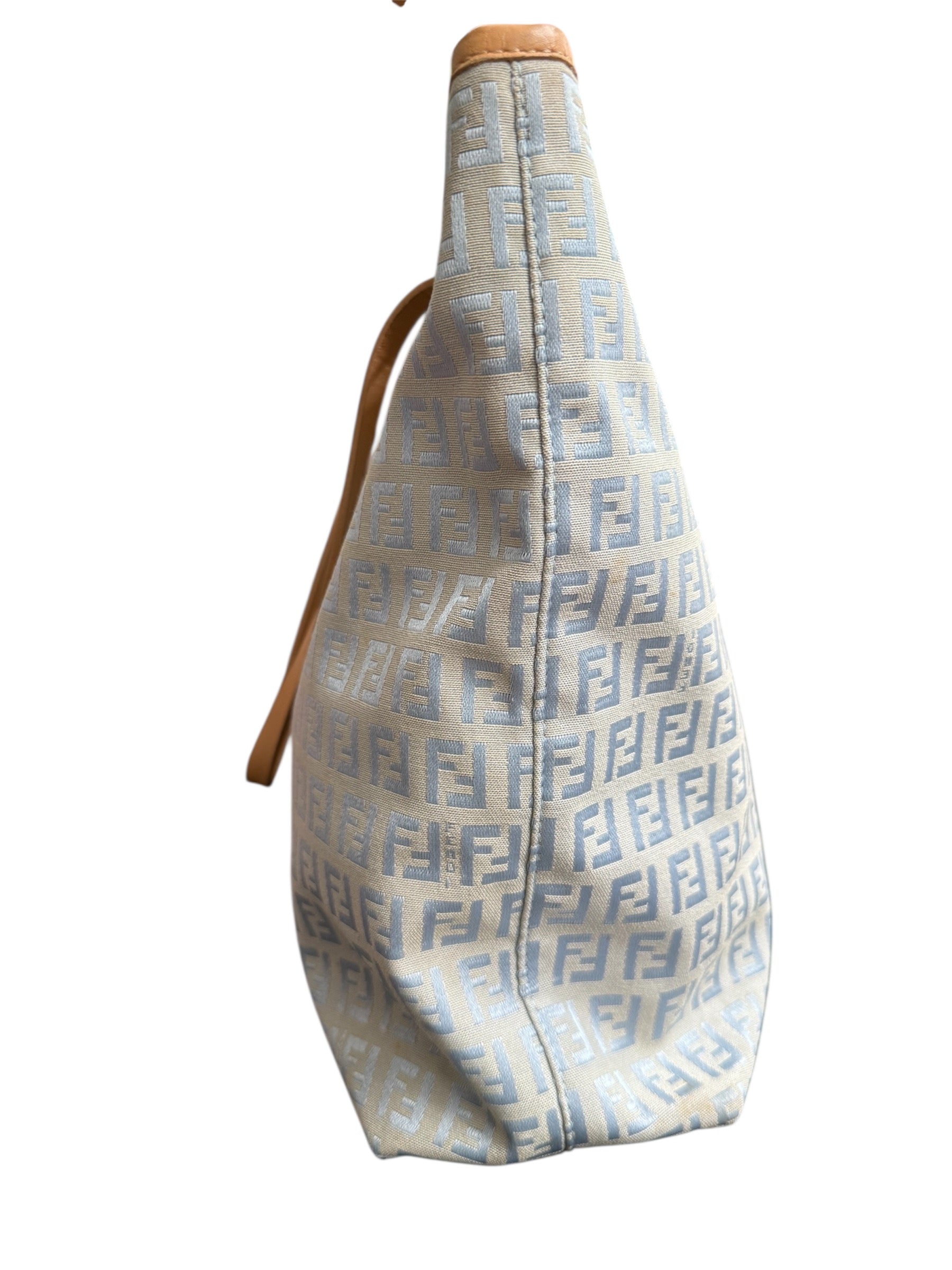 Fendi Blue Zucchino Tote Bag